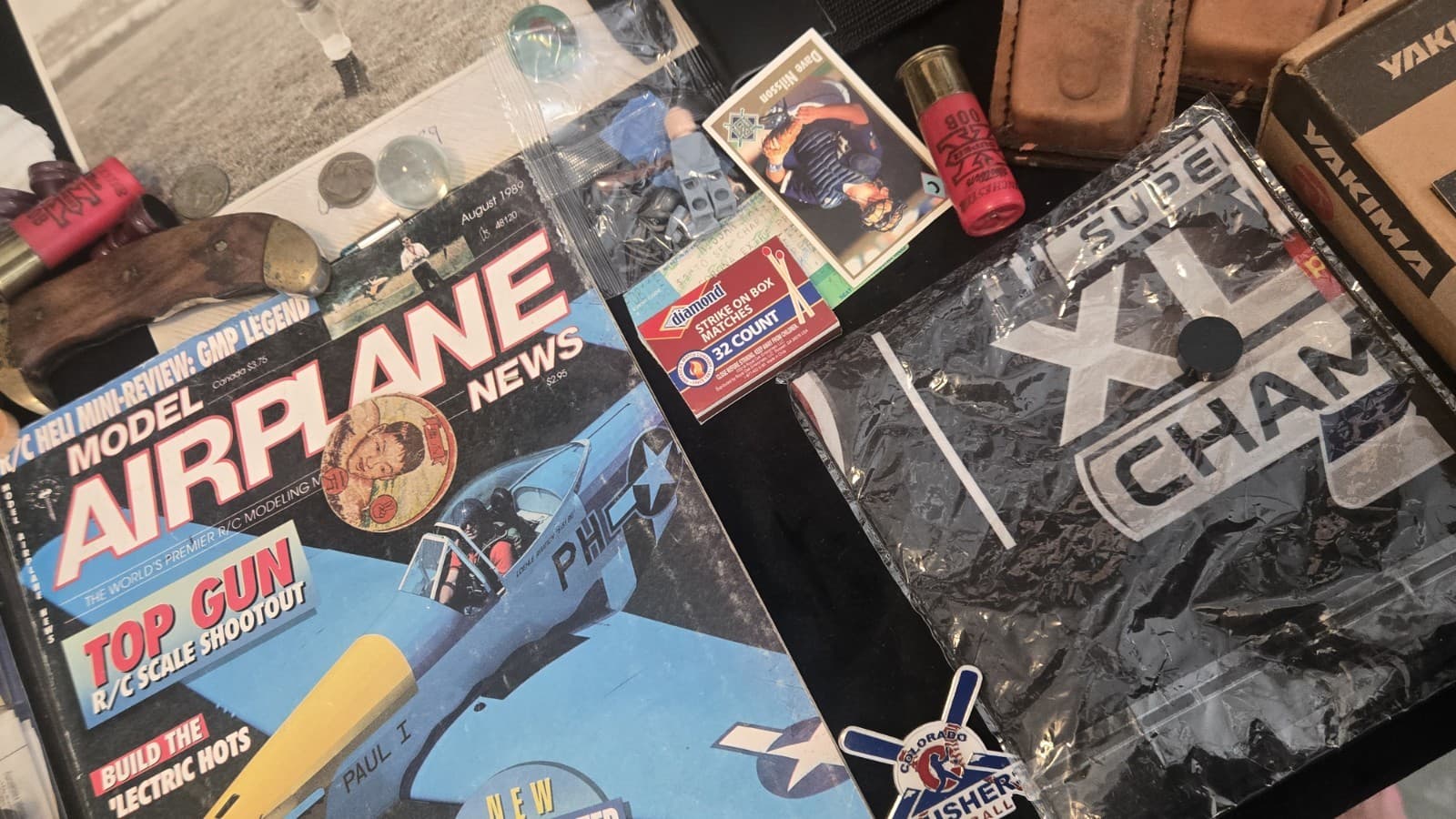 Vintage Men’s Junk Drawer Estate Lot Coins Knife LEGO Stamps Watch Tools - Thumbnail 11