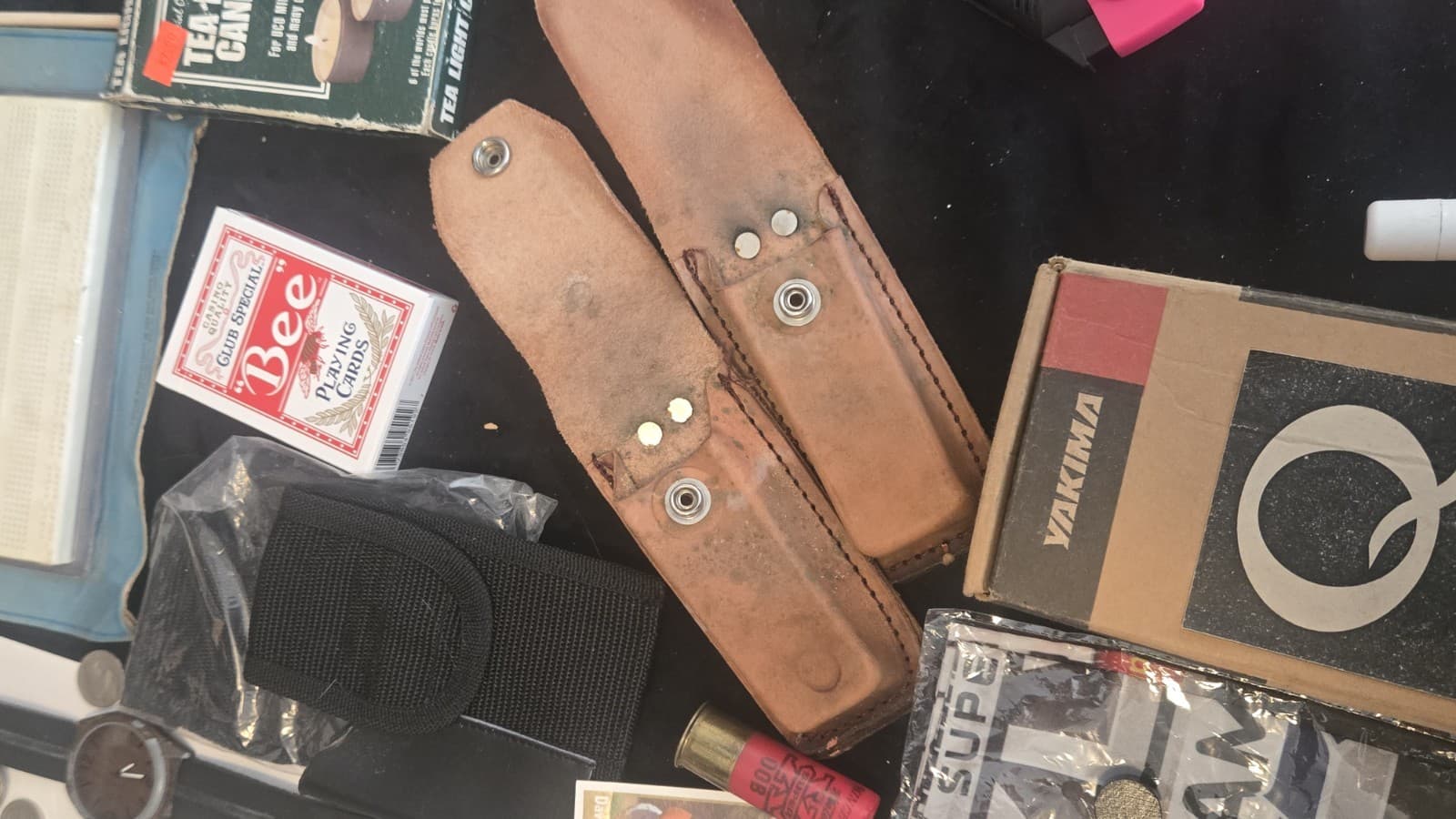 Vintage Men’s Junk Drawer Estate Lot Coins Knife LEGO Stamps Watch Tools - Thumbnail 13