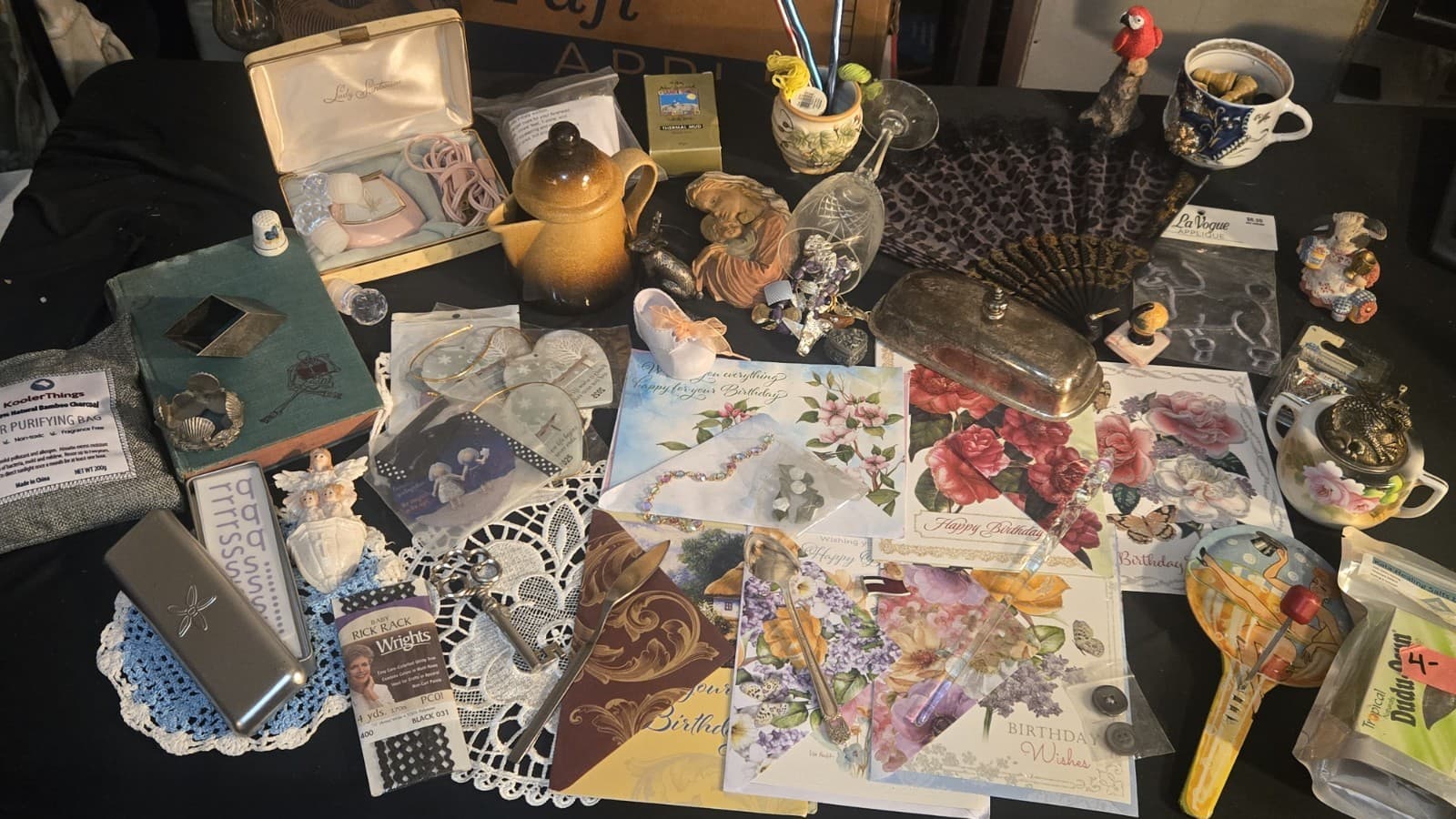 Vintage Junk Drawer Lot! Sighed Piece's Silver Crystal Jewelry - Thumbnail 22