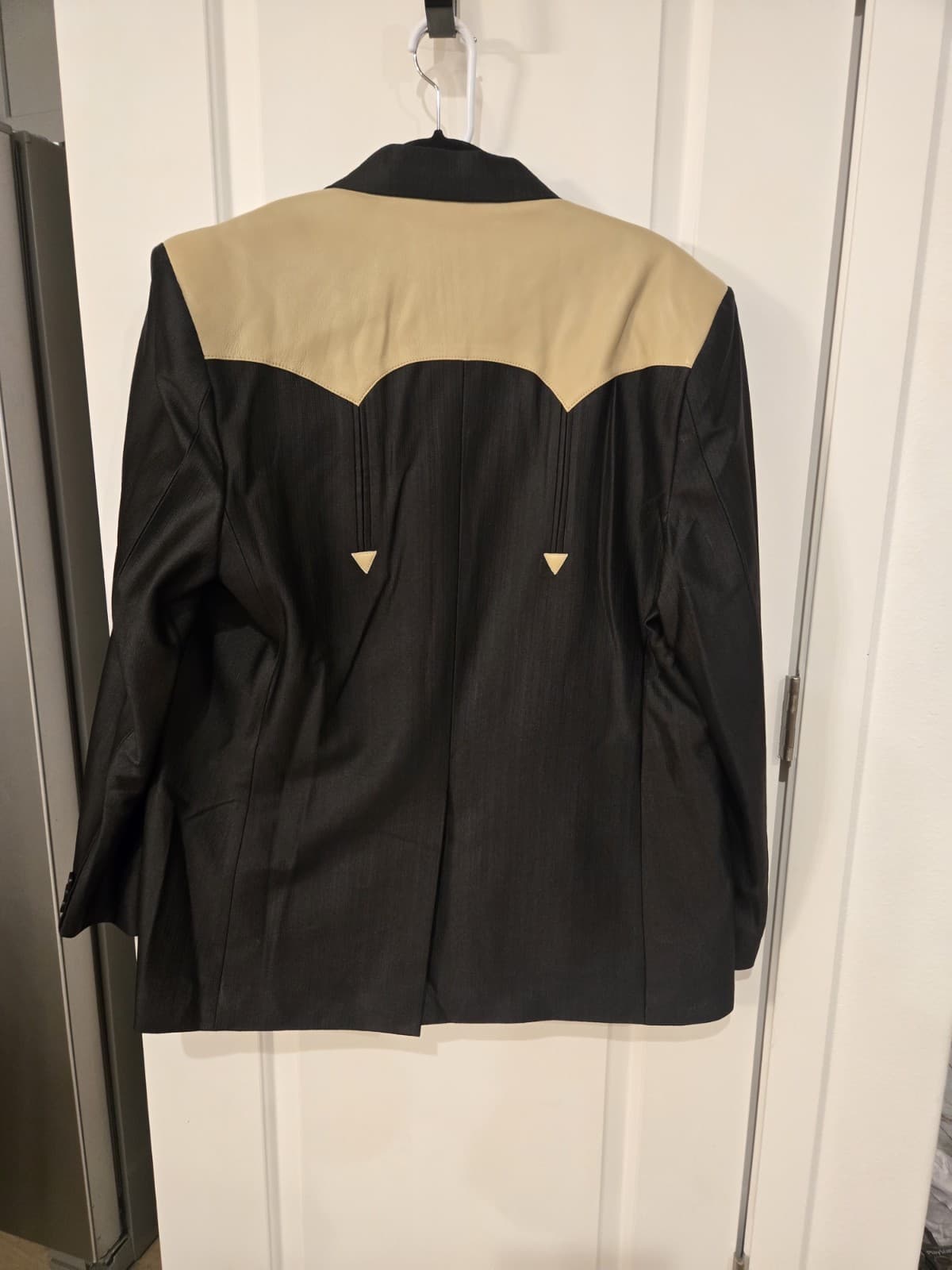 Sergio Vaducci Vintage Western Blazer Mens XL Black Tan Suit Jacket - Thumbnail 10