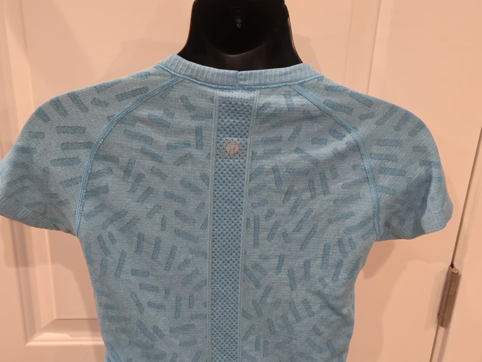 Lululemon Seamless Short Sleeve Top Womens Small Blue Athletic Yoga Shirt - Thumbnail 6