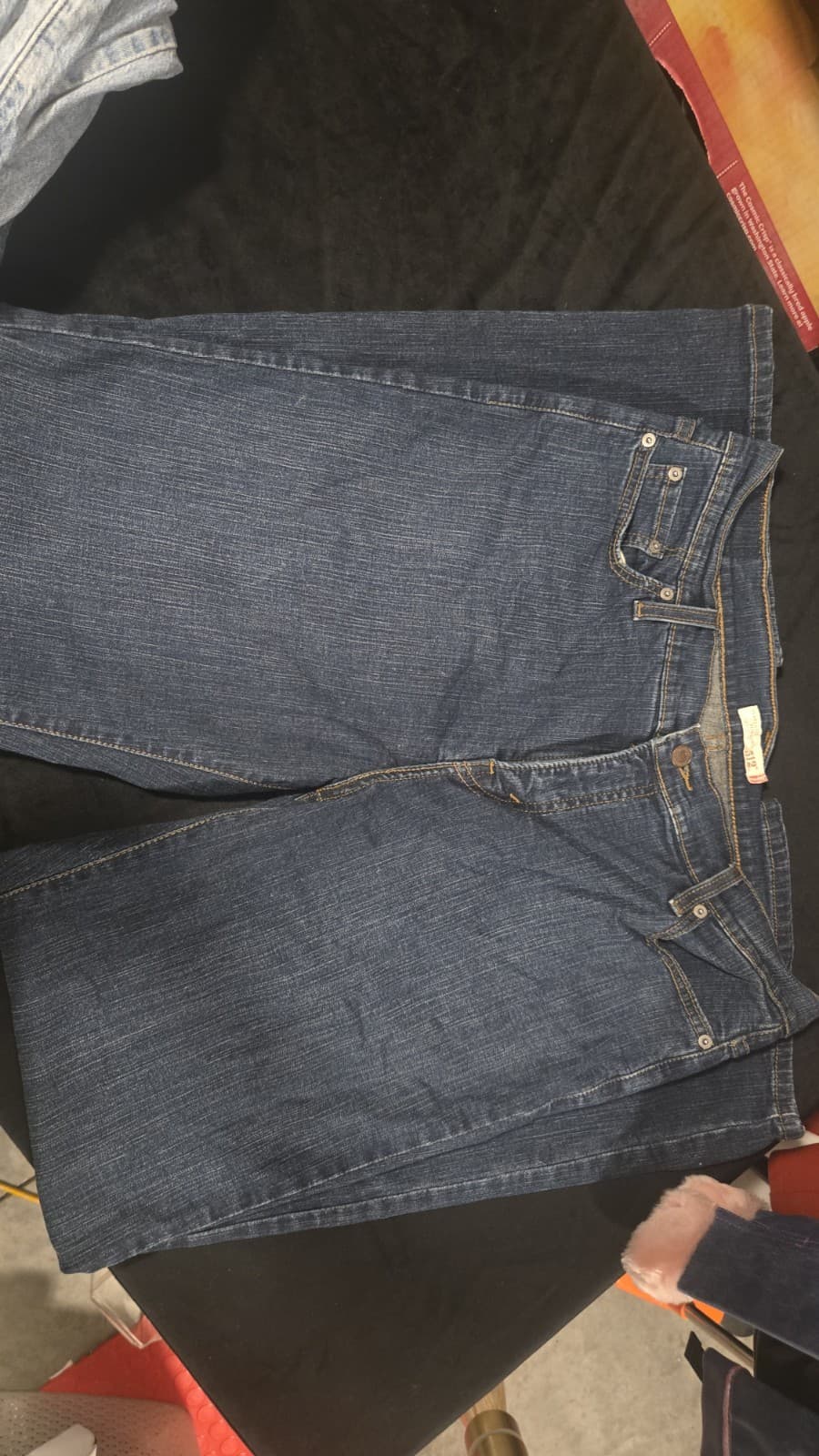 Levi’s 505 Women’s Jeans Size 16 Straight Leg Stretch Medium Wash Denim EUC W135 - Thumbnail 8