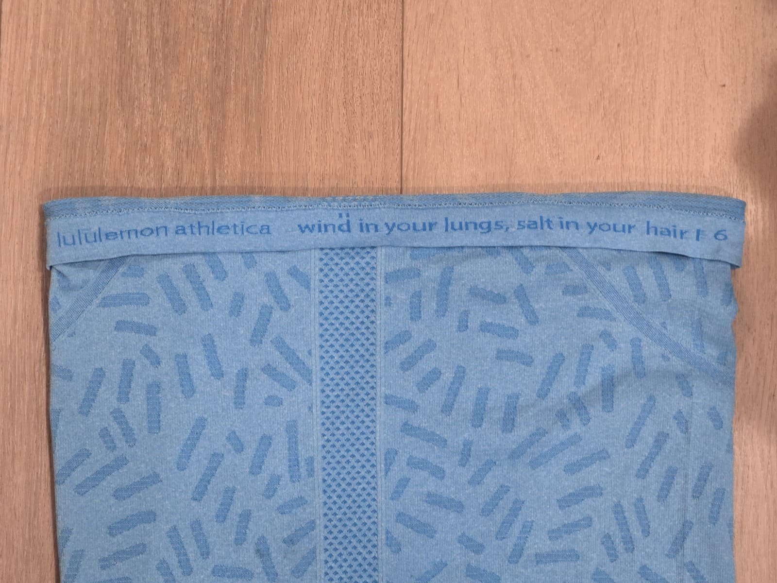 Lululemon Seamless Short Sleeve Top Womens Small Blue Athletic Yoga Shirt - Thumbnail 9