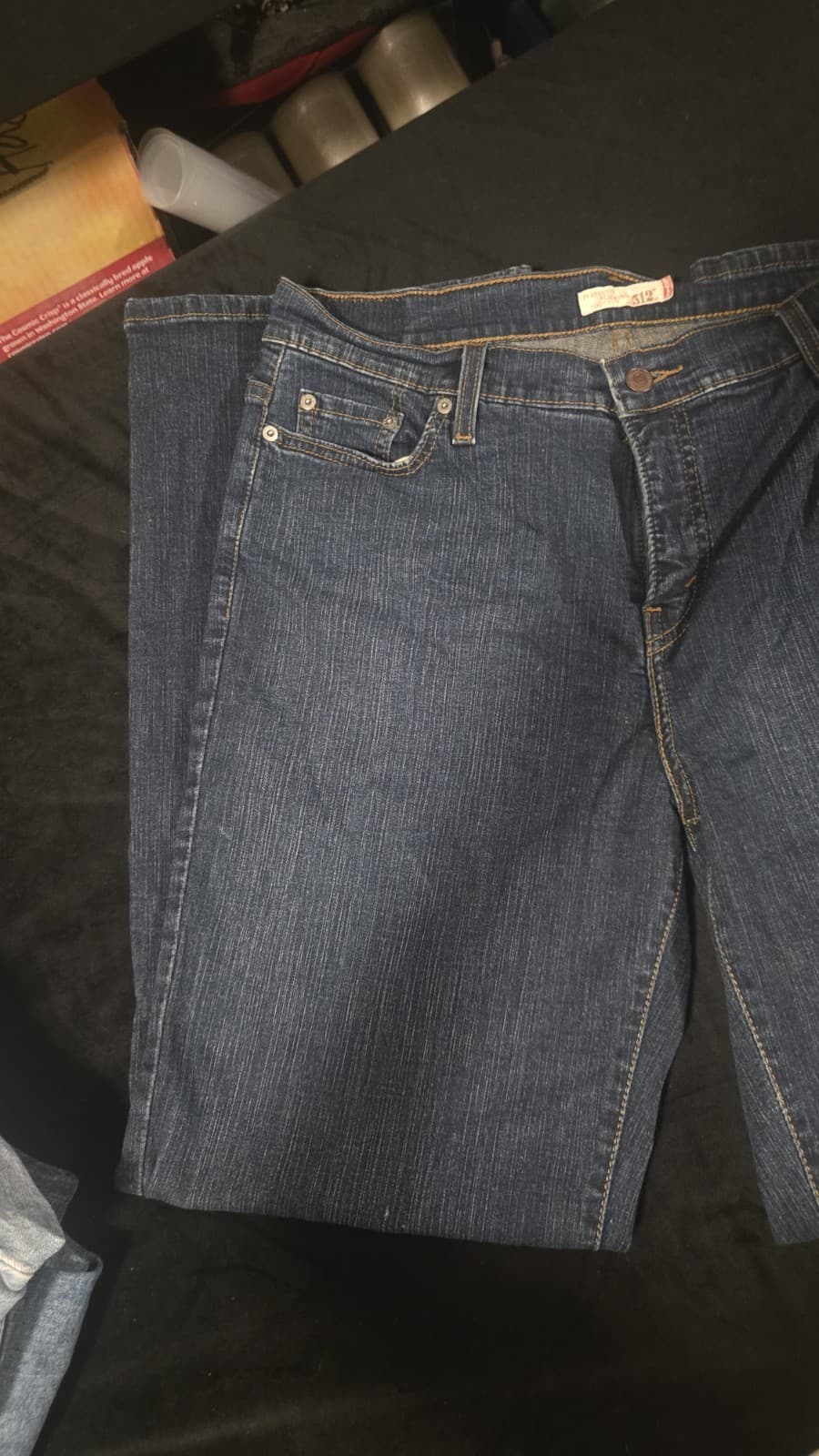 Levi’s 505 Women’s Jeans Size 16 Straight Leg Stretch Medium Wash Denim EUC W135 - Thumbnail 10