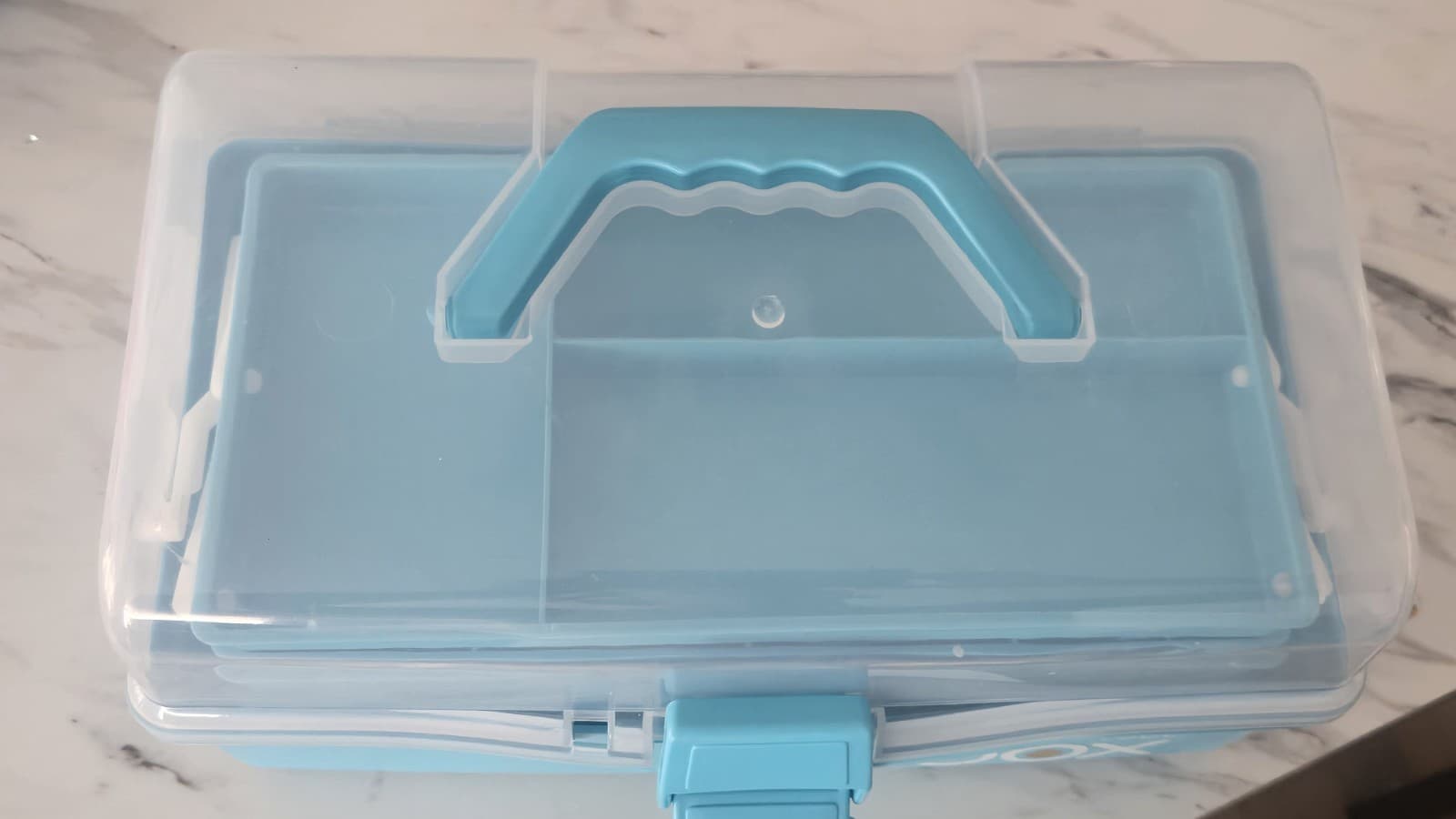 3-Layer Clear Plastic Dividing Storage Box Craft Organizer and Storage with A... - Thumbnail 2