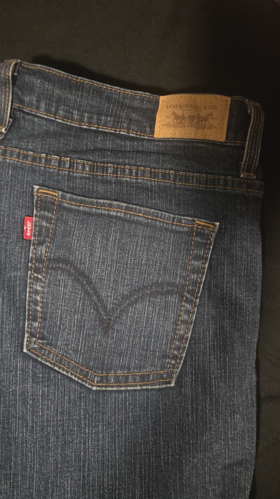 Levi’s 505 Women’s Jeans Size 16 Straight Leg Stretch Medium Wash Denim EUC W135 - Thumbnail 3