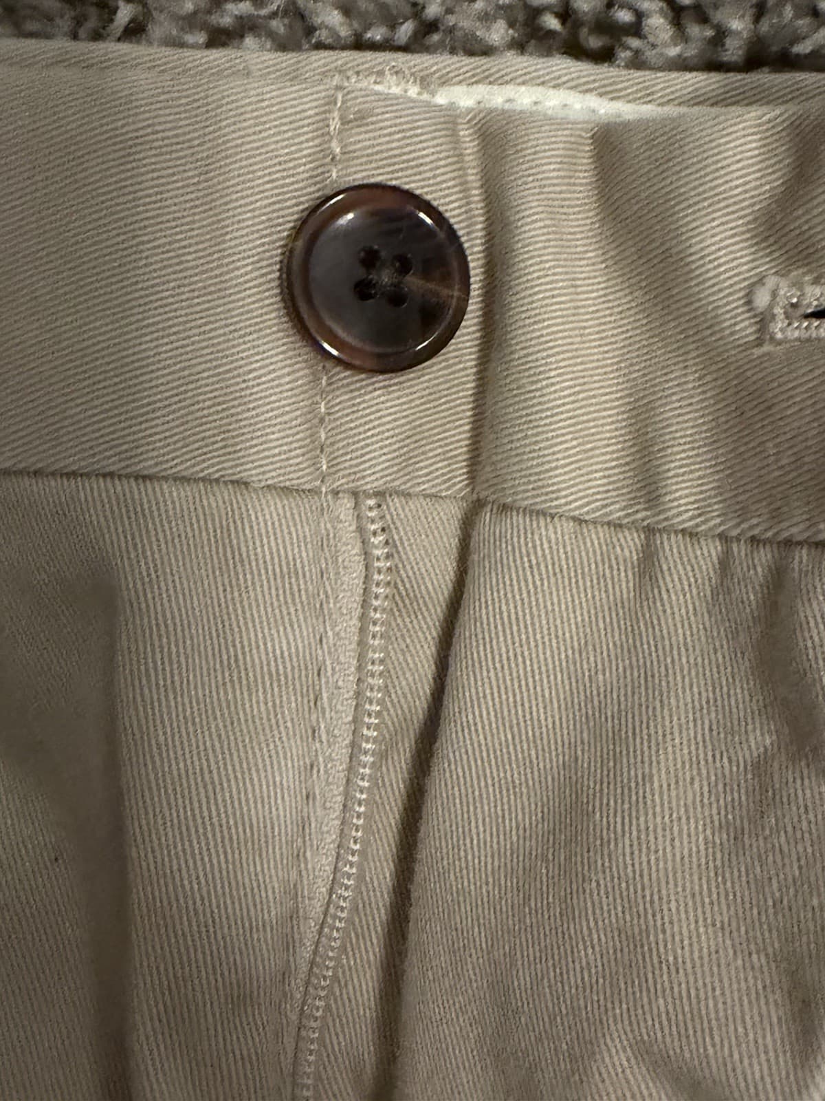 EDDIE BAUER BEIGE COTTON PLEATS CUFFS PANTS MEN (there Is Mark But Washable) - Thumbnail 2
