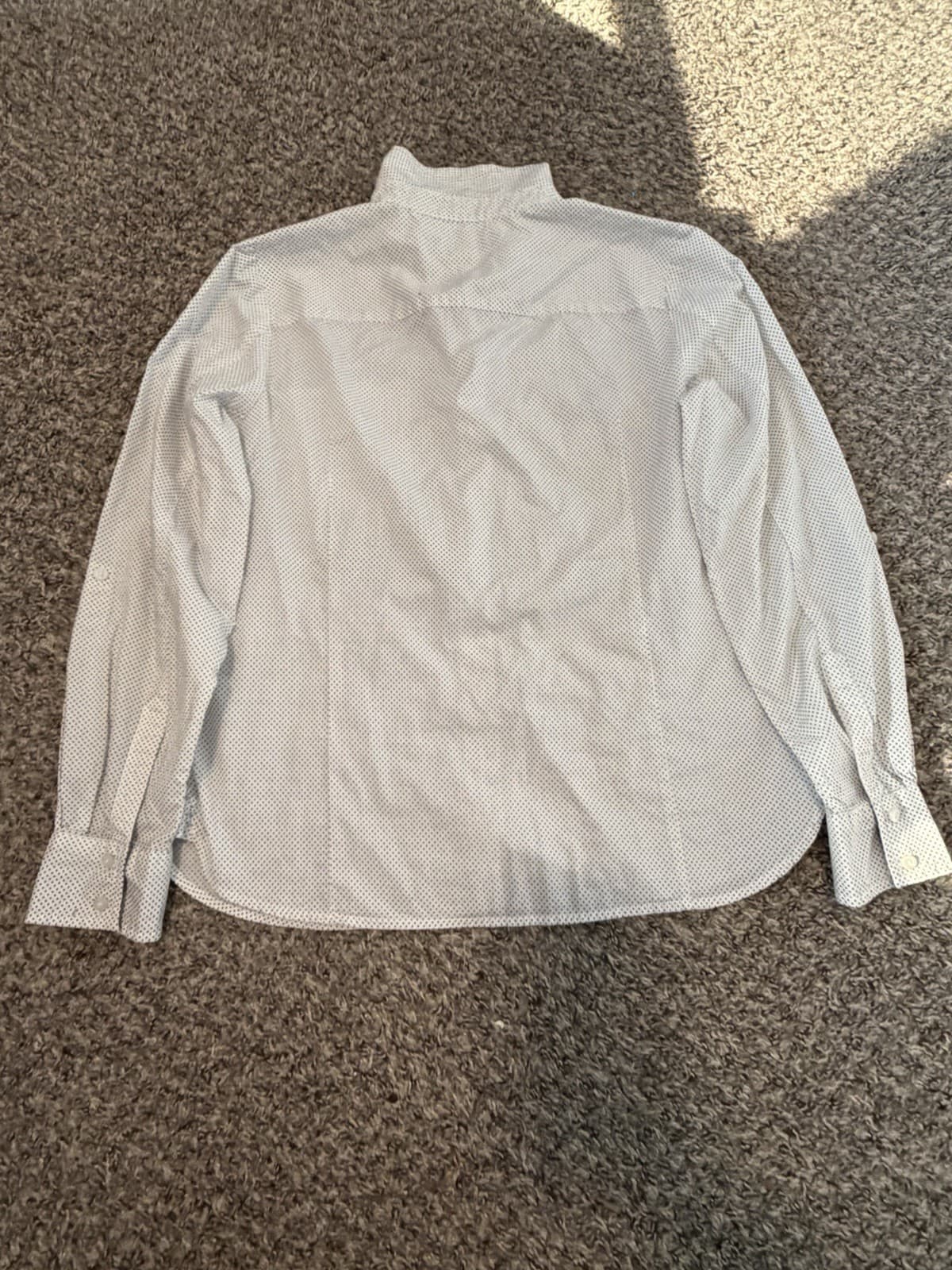 Tommy Hilfiger Size Women’s White Black Polka Dot Elbow Button L/S Logo Shirt - Thumbnail 3