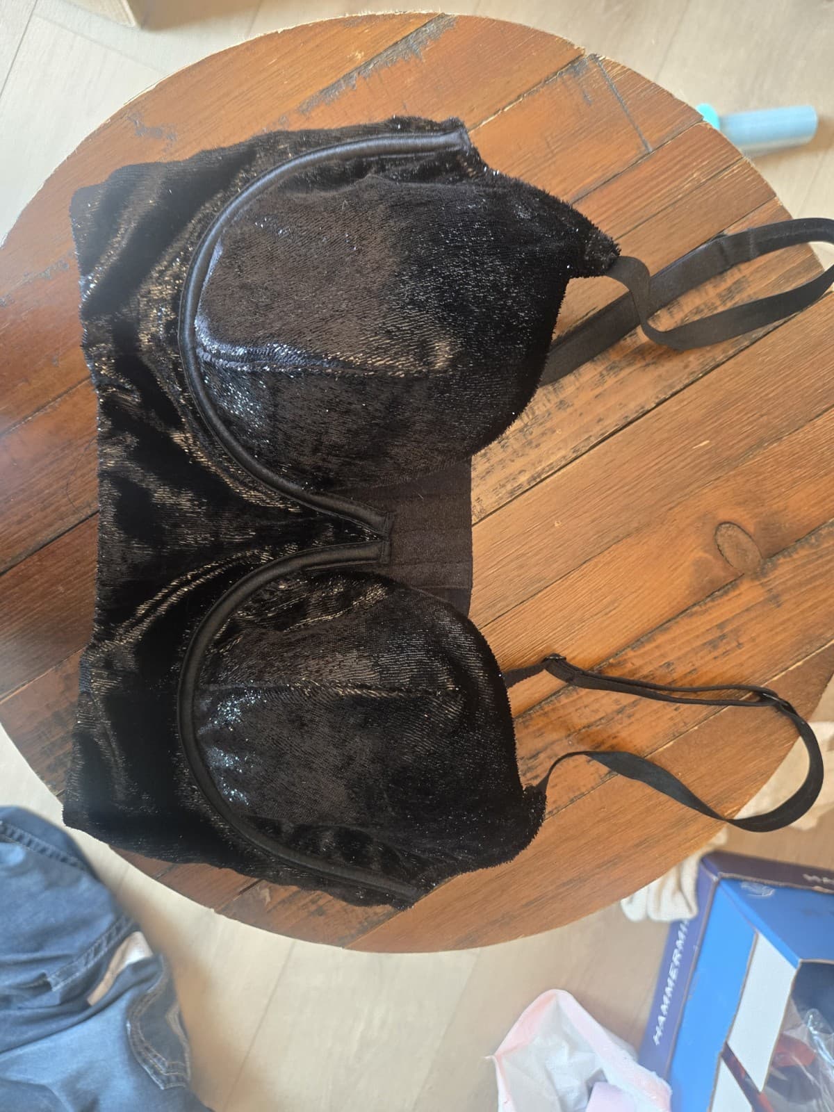 Victoria’s Secret Very Sexy Balconet Bra 36C Black Shimmer Metallic Underwire... - Thumbnail 4