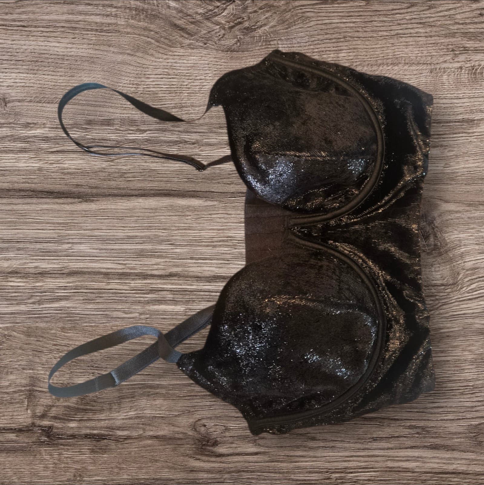 Victoria’s Secret Very Sexy Balconet Bra 36C Black Shimmer Metallic Underwire... - Thumbnail 9