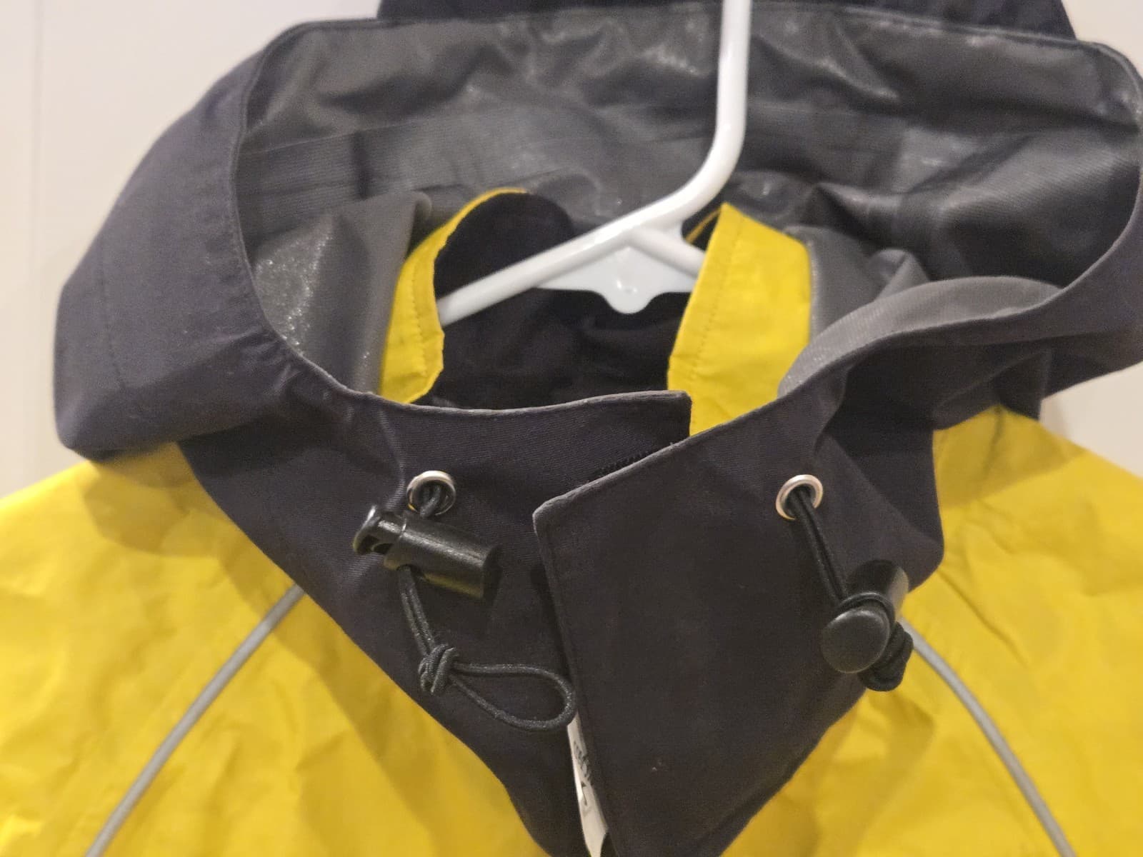 Shower Pass Mens Large Cycling Jacket Yellow Black Hooded Windbreaker Reflective - Thumbnail 5