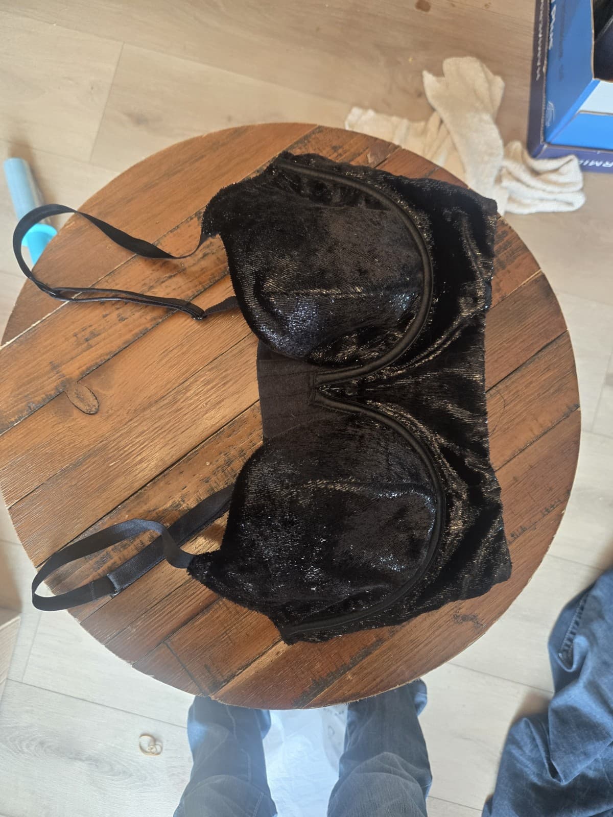Victoria’s Secret Very Sexy Balconet Bra 36C Black Shimmer Metallic Underwire... - Thumbnail 5