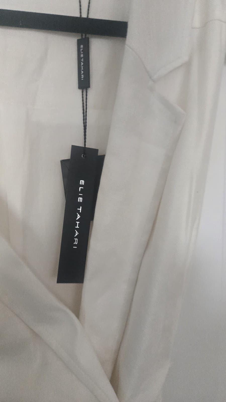 Elie Tahari Off White Sleeveless Blazer Dress Double Breasted NWT Size 6 $395 - Thumbnail 4