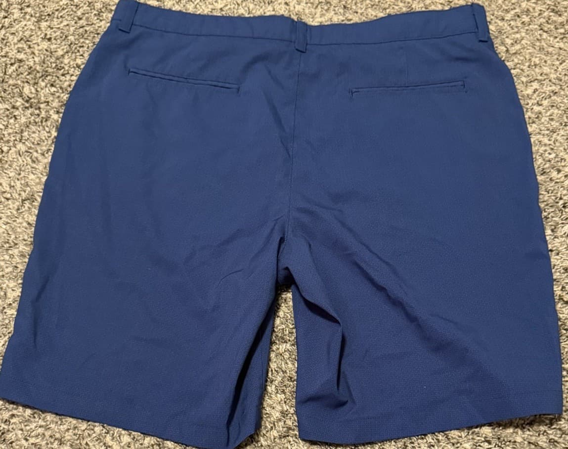 Ben Hogan Golf Chino Shorts Mens Size 42 Blue Polyester Stretch Pockets - Thumbnail 2