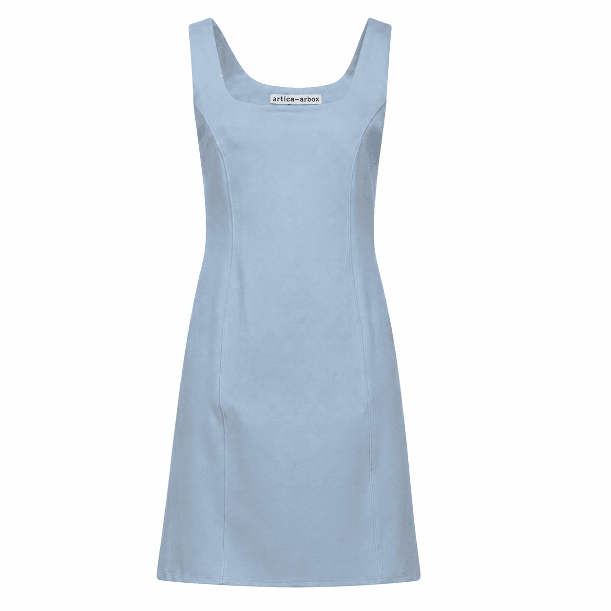 Blue Sleeveless Sheath Dress - Thumbnail 5