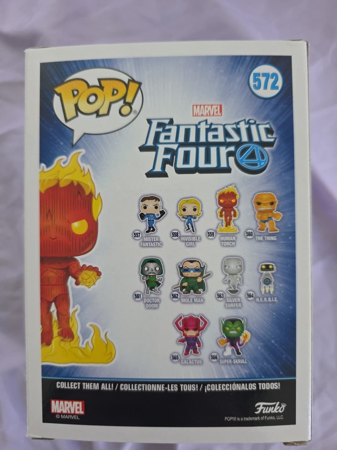 Fantastic Four Human Torch Funko Pop! Marvel Collector Corps Exclusive #572 - Thumbnail 3