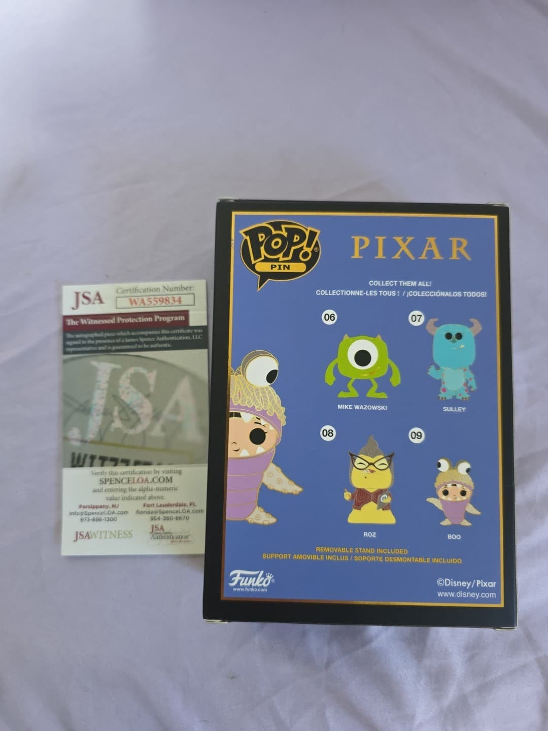 Pop Pin! Monsters, Inc. - Boo #09 Authentic Signature By Mary Gibbs Certificate - Thumbnail 4