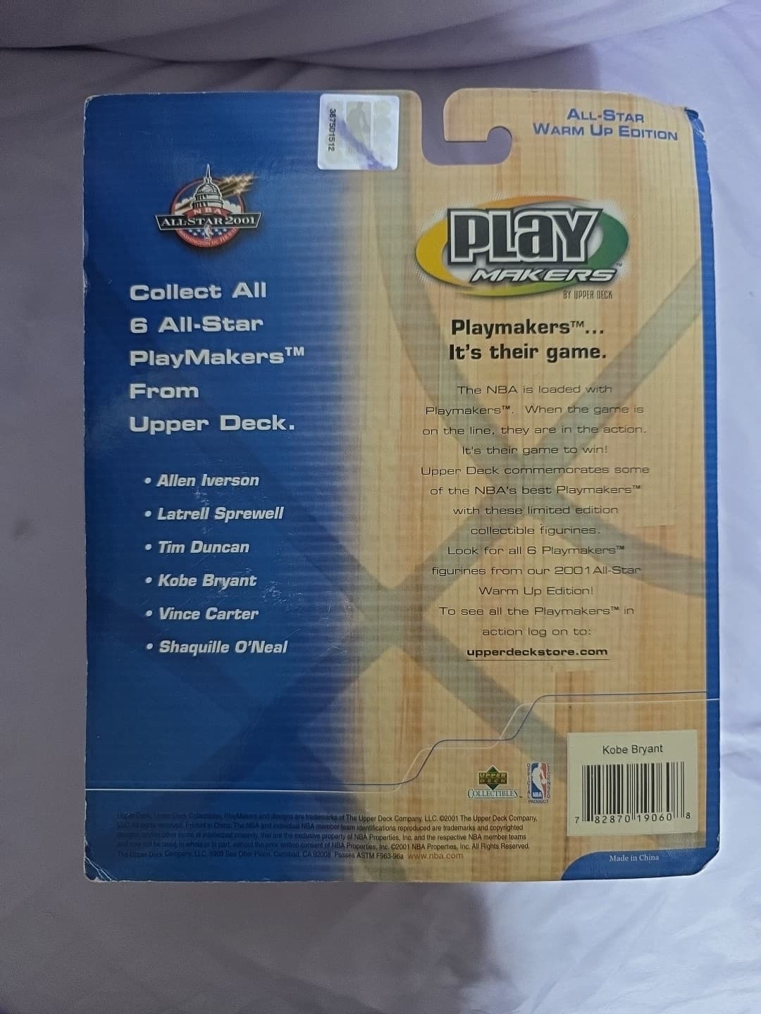 Official Limited Edition NBA Play Makers Lakers Kobe Bryant w/ Collectible Card - Thumbnail 2