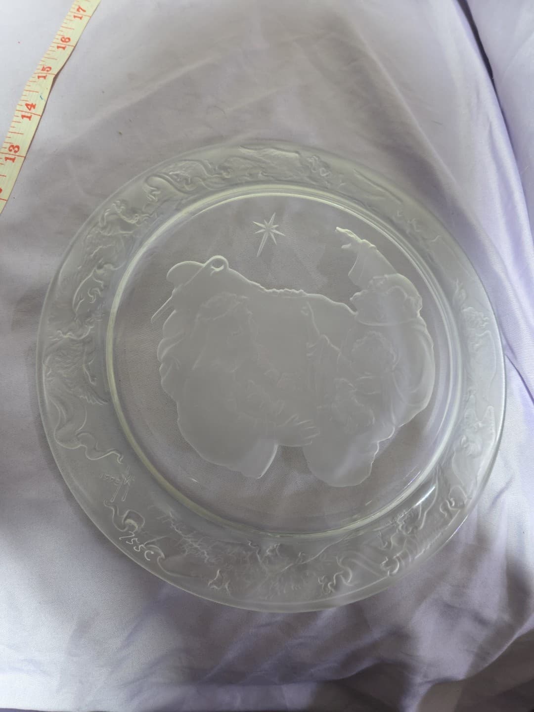 Morgantown Crystal Plate Star of Bethlehem Shepherds in the Field 1989 - Thumbnail 3