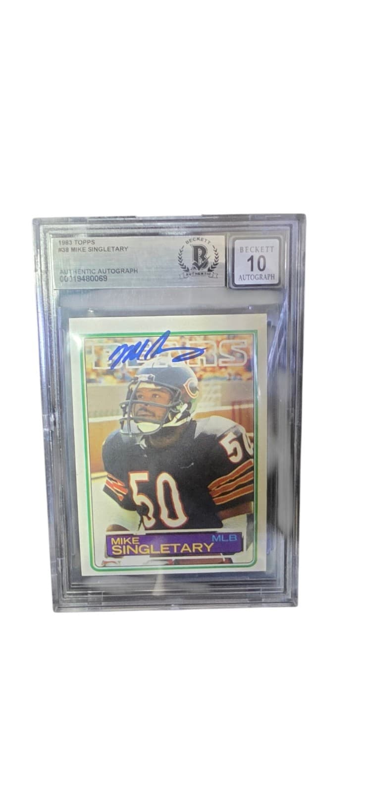 Mike Singletary Signed Autographed Chicago Bears Speed Mini Helmet JSA Wit. COA - Thumbnail 3
