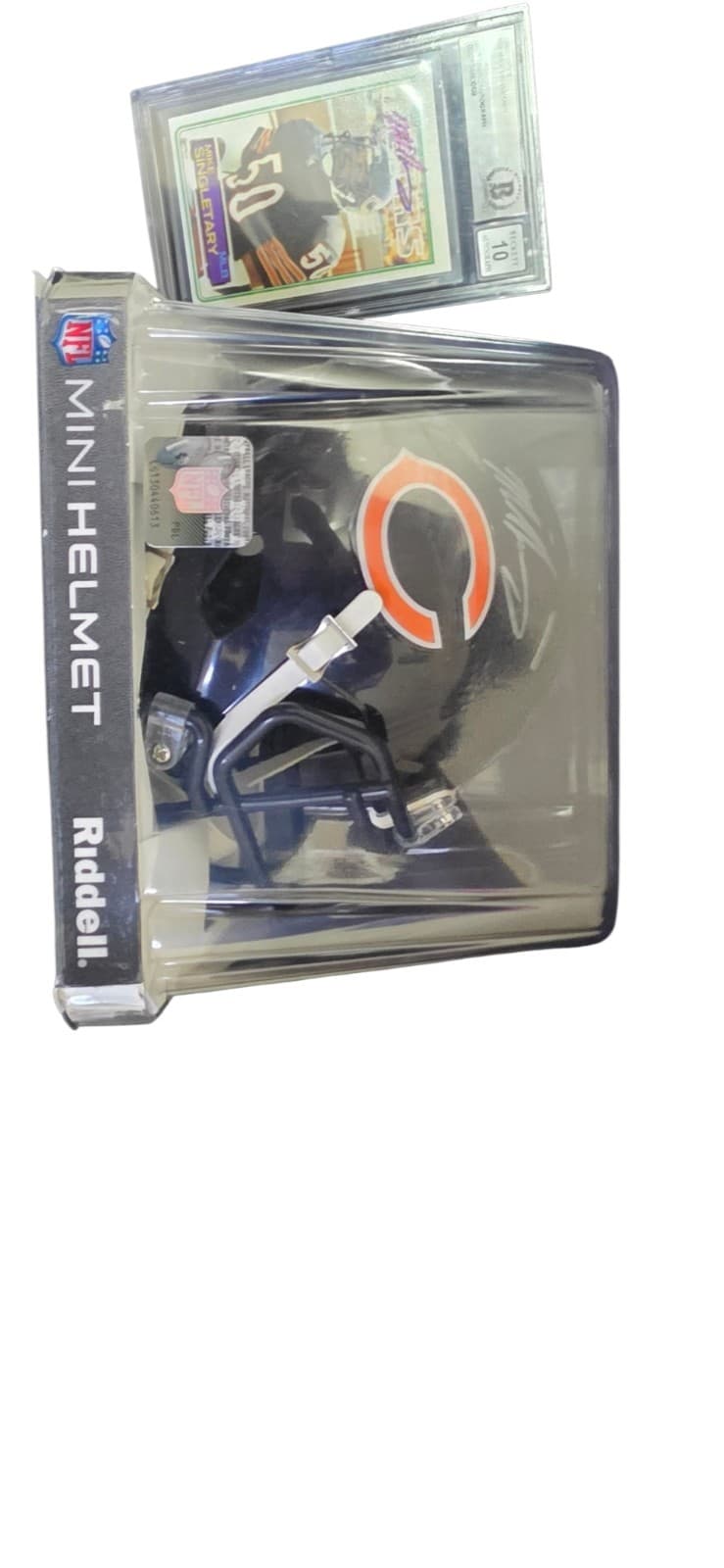 Mike Singletary Signed Autographed Chicago Bears Speed Mini Helmet JSA Wit. COA - Thumbnail 4