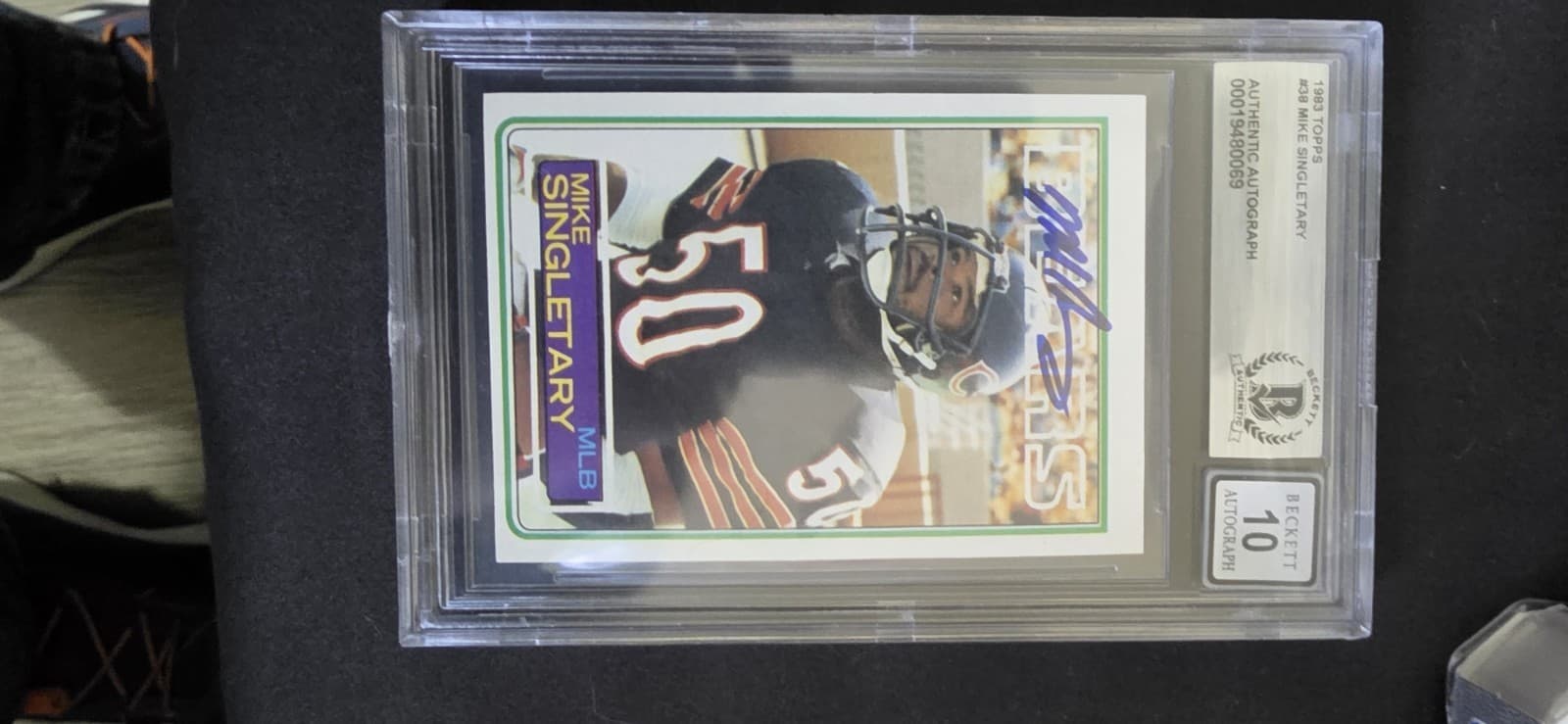 Mike Singletary Signed Autographed Chicago Bears Speed Mini Helmet JSA Wit. COA - Thumbnail 13