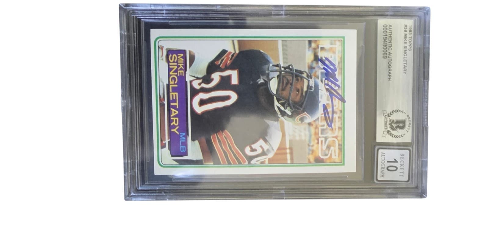 Mike Singletary Signed Autographed Chicago Bears Speed Mini Helmet JSA Wit. COA - Thumbnail 8