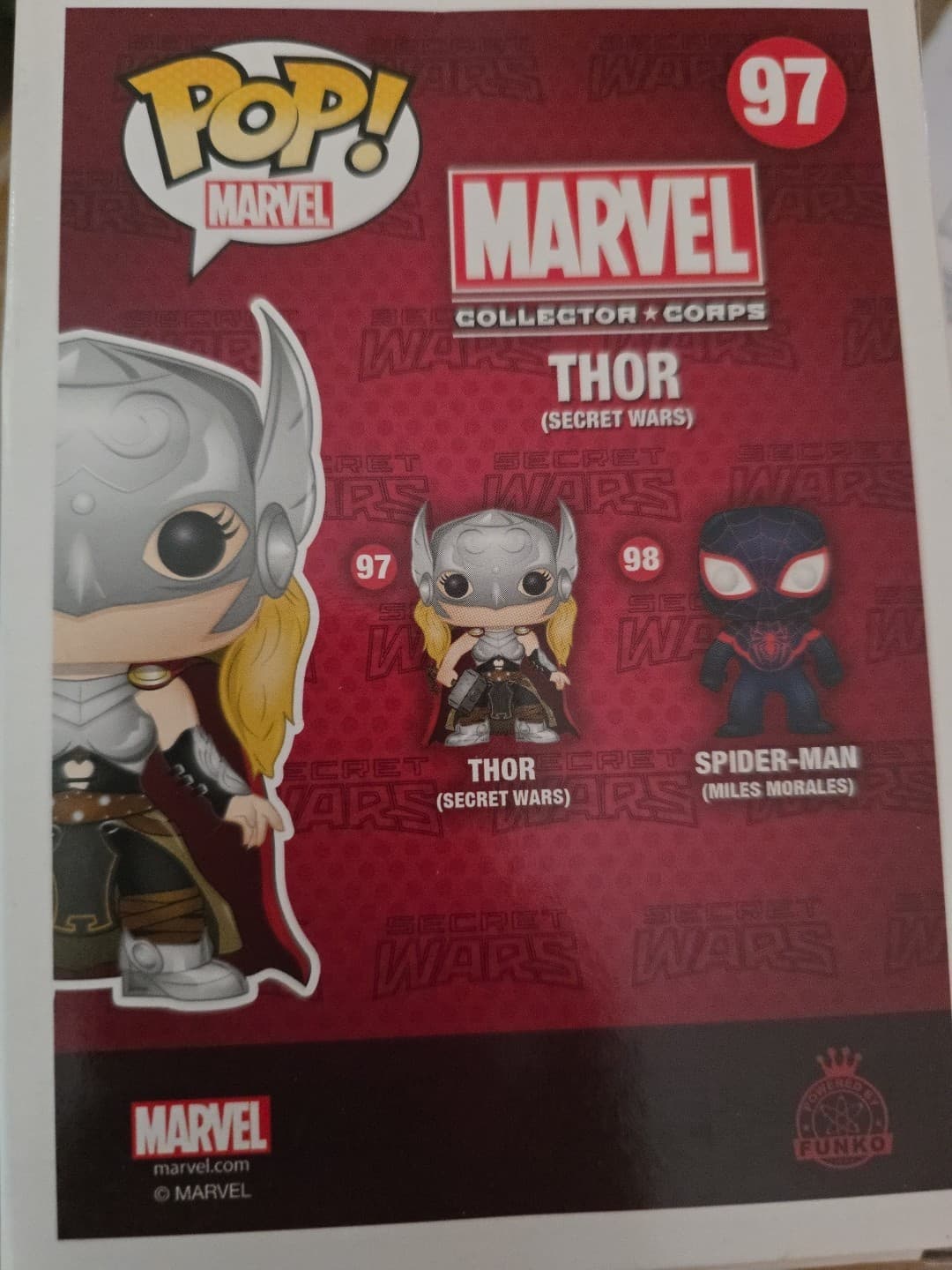 Funko Pop! Thor Secret Wars 97 Marvel Collector Corps Exclusive Comics Vinyl Toy - Thumbnail 3
