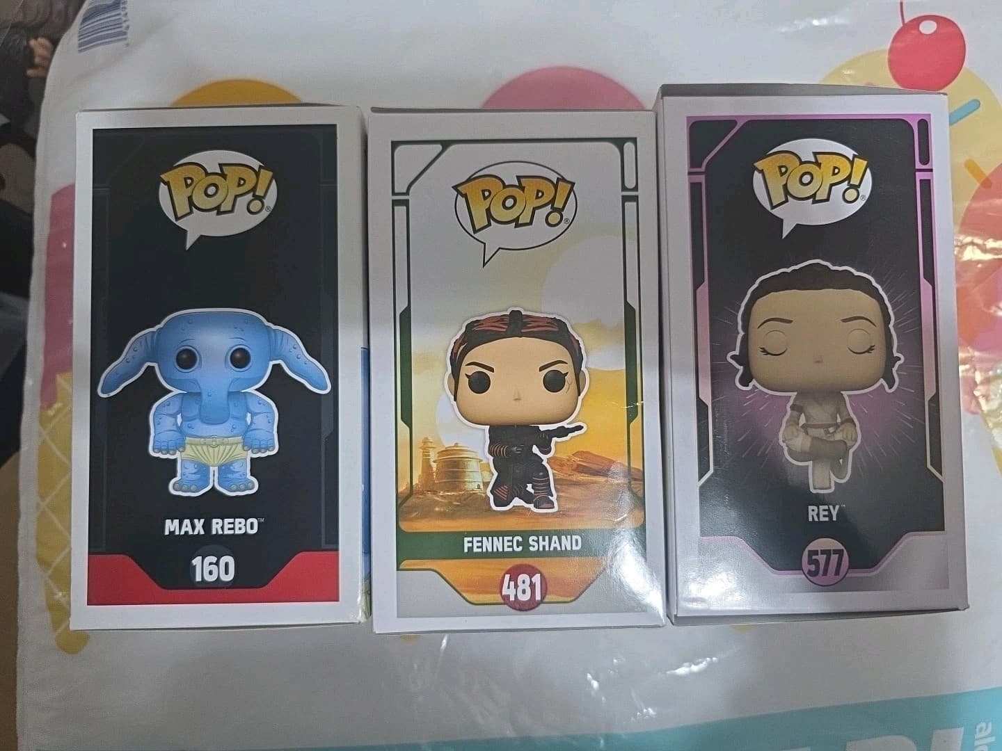 Funko Pop Star Wars Bundle, Max Rebo#160,Fennec #481,Rey#577 - Thumbnail 2