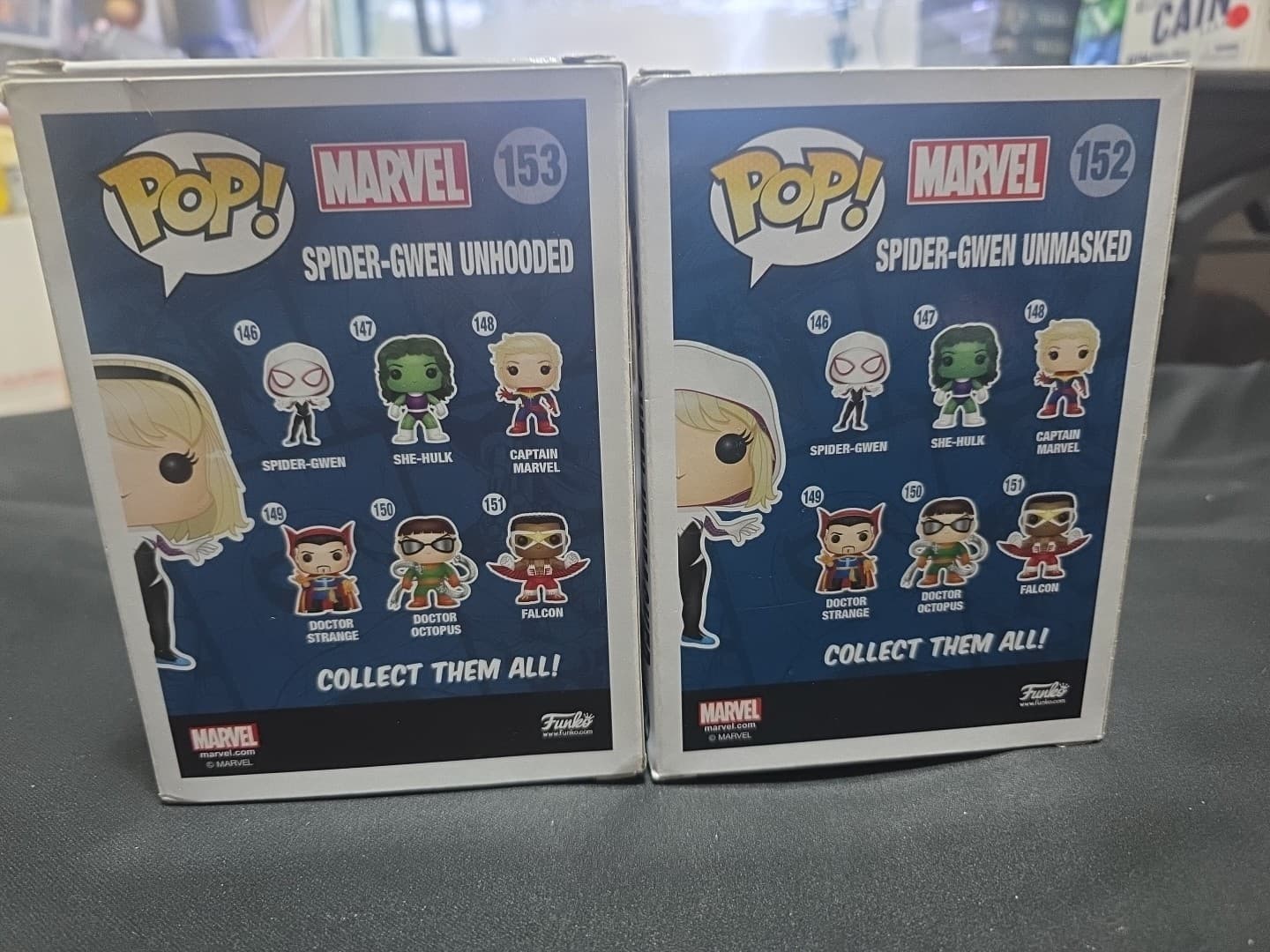 Funko Pop! Marvel Bundles- Spider-Gwen (Unhooded) #153 And #152 (Unmasked) - Thumbnail 3