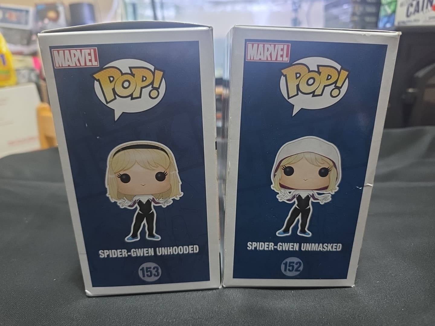Funko Pop! Marvel Bundles- Spider-Gwen (Unhooded) #153 And #152 (Unmasked) - Thumbnail 2