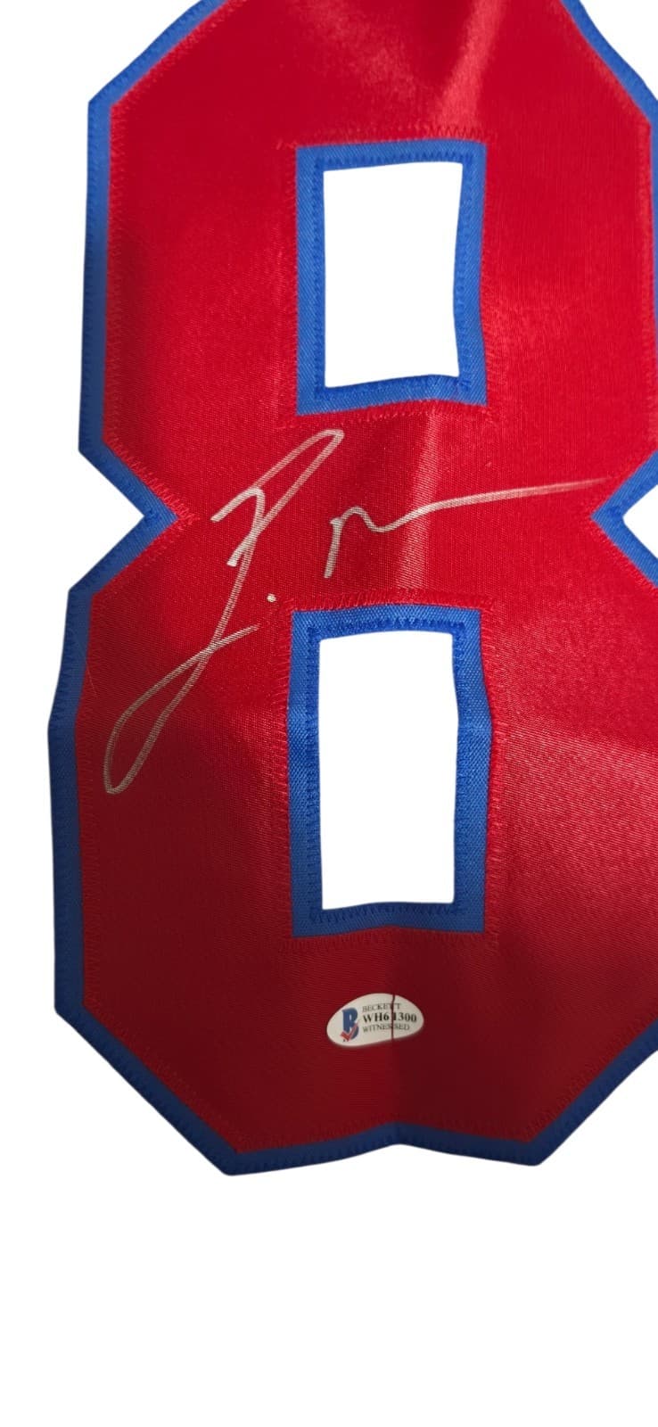 Eric Moulds Autographed White Pro Style Jersey W/ Insc- Beckett W *Silver - Thumbnail 2