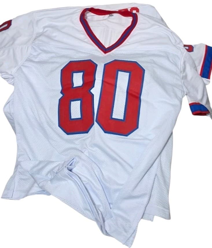 Eric Moulds Autographed White Pro Style Jersey W/ Insc- Beckett W *Silver - Thumbnail 2