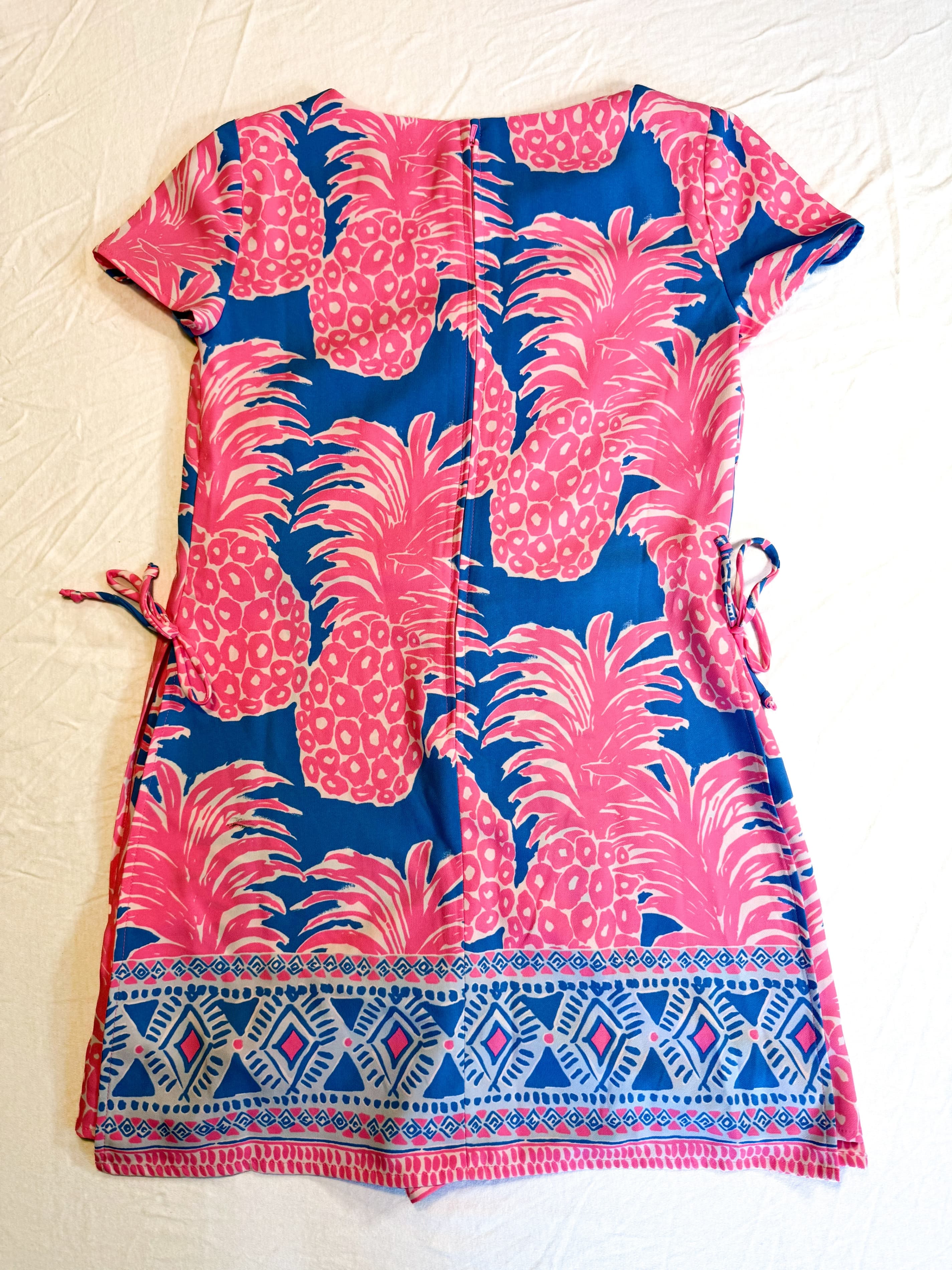 Lilly Pulitzer Blanca Stretch Romper Dress Womens Size 0 Tropical Pineapple - Thumbnail 4