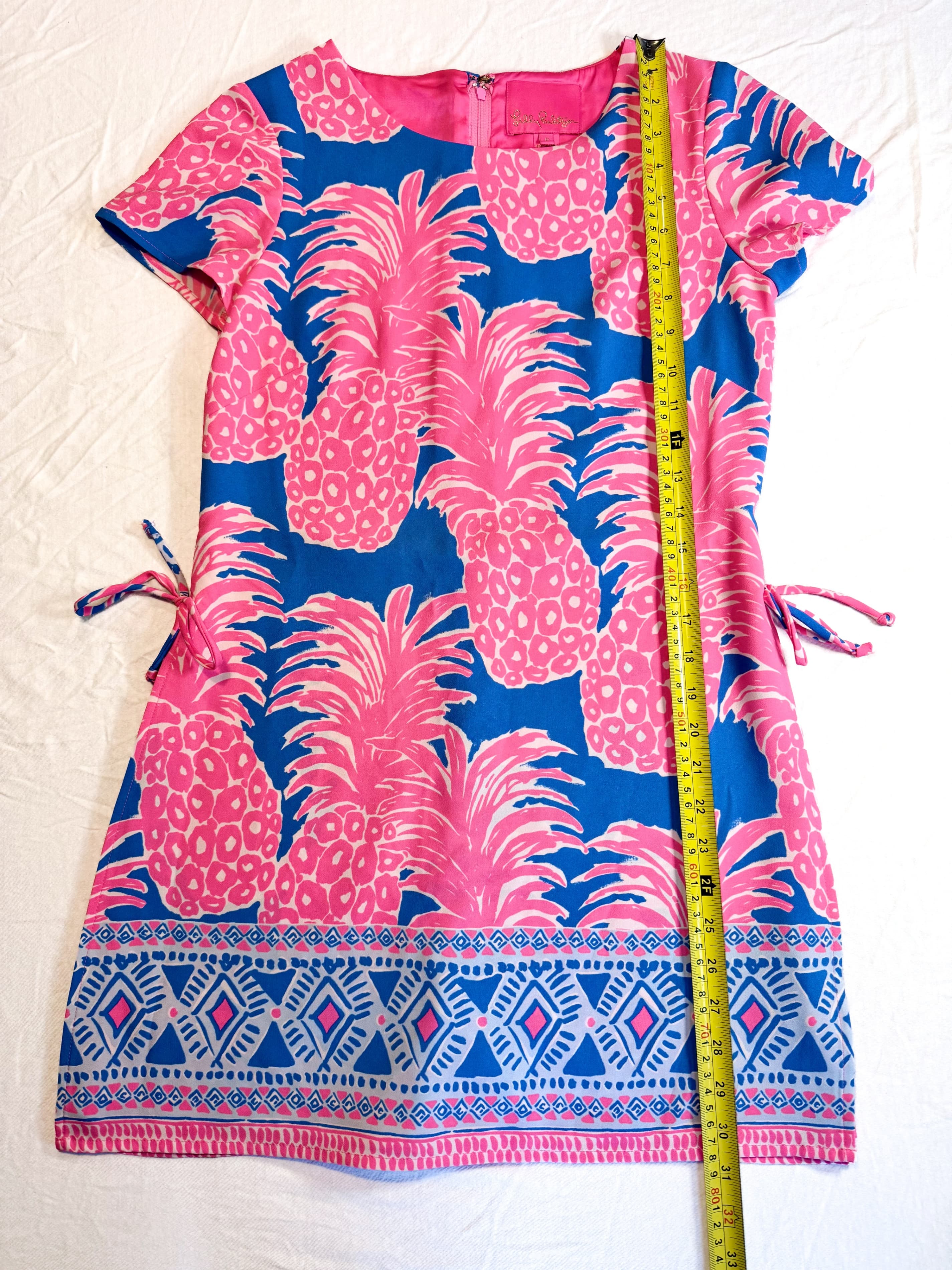 Lilly Pulitzer Blanca Stretch Romper Dress Womens Size 0 Tropical Pineapple - Thumbnail 3