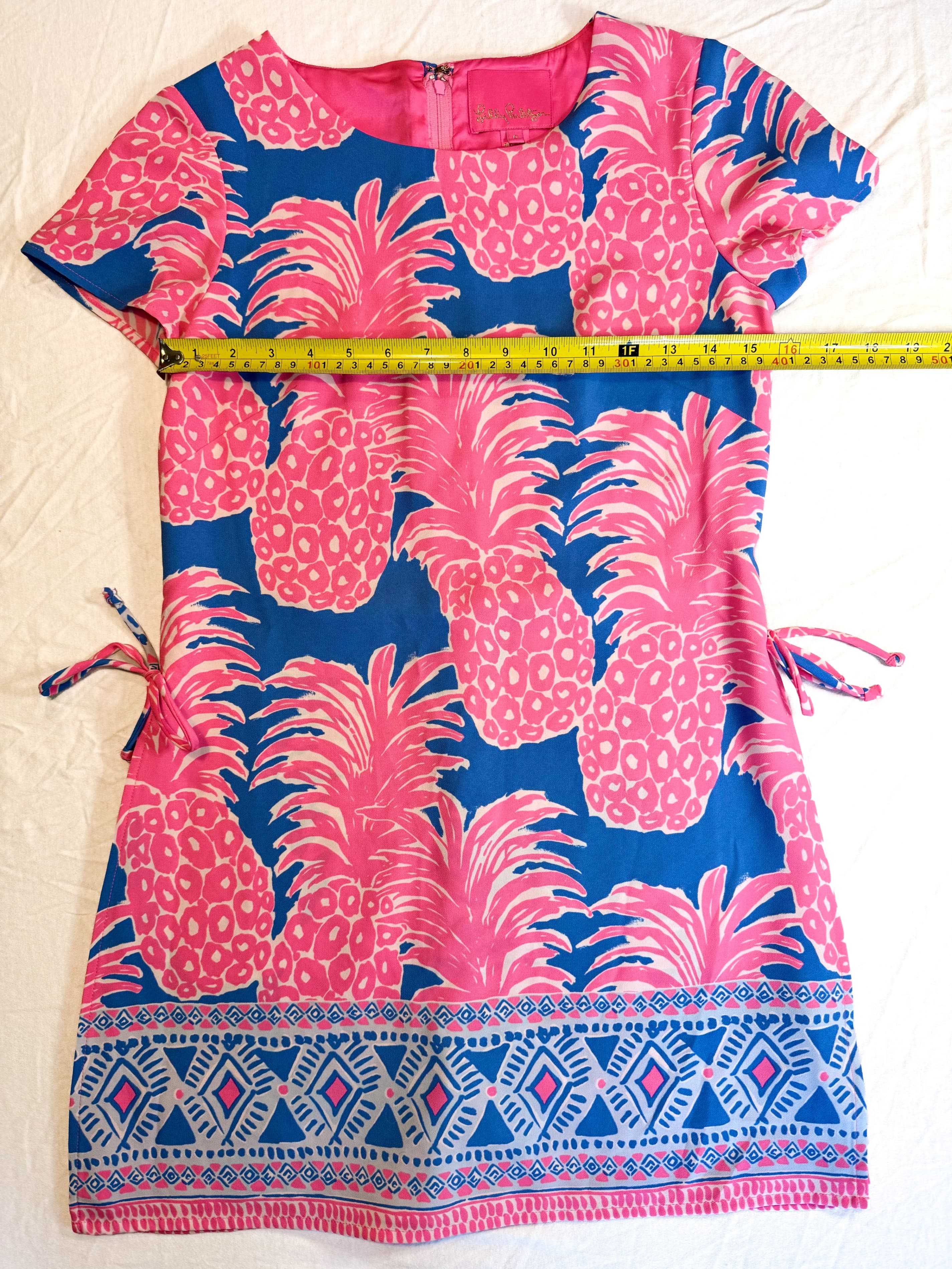 Lilly Pulitzer Blanca Stretch Romper Dress Womens Size 0 Tropical Pineapple - Thumbnail 2