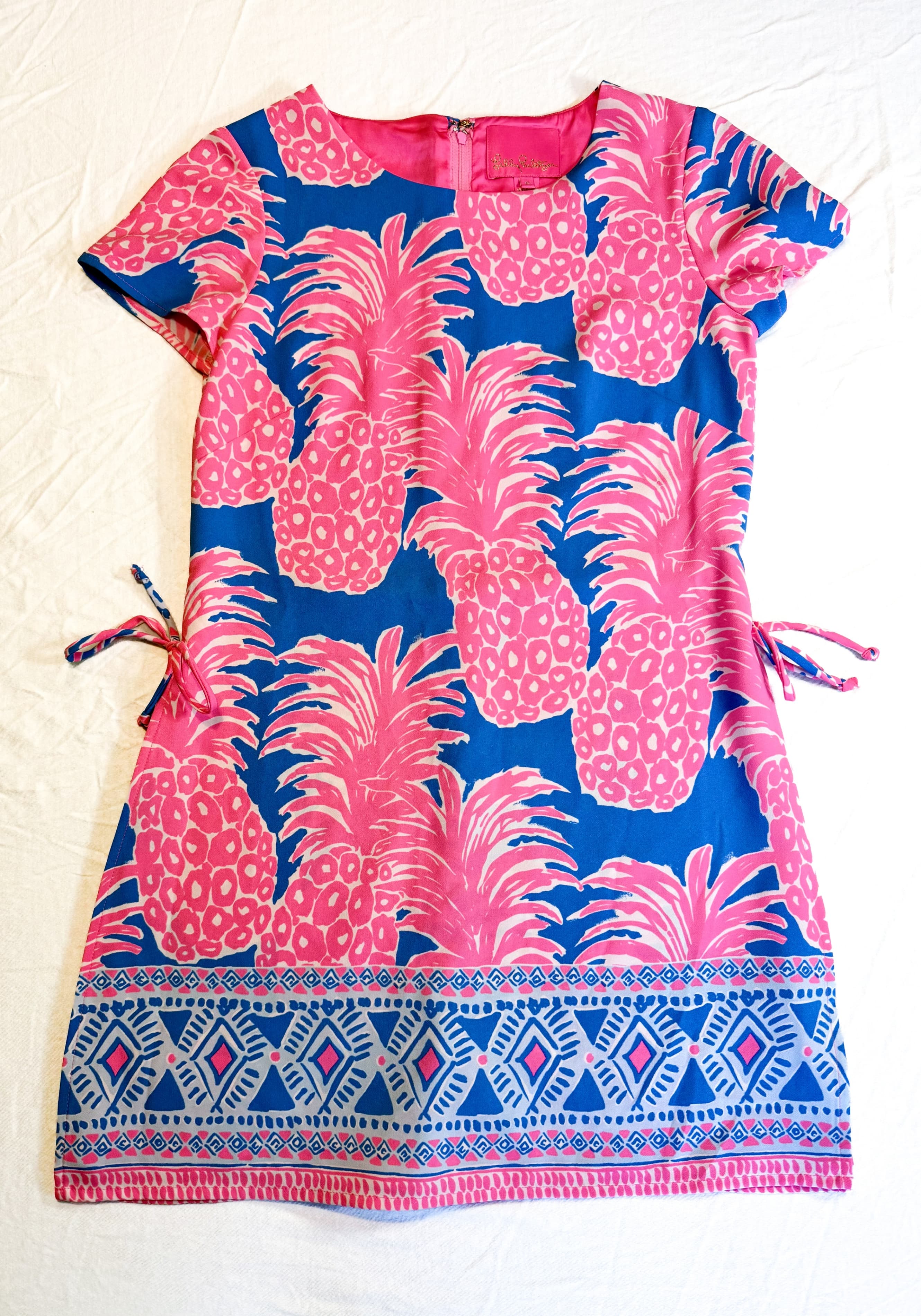 Lilly Pulitzer Blanca Stretch Romper Dress Womens Size 0 Tropical Pineapple