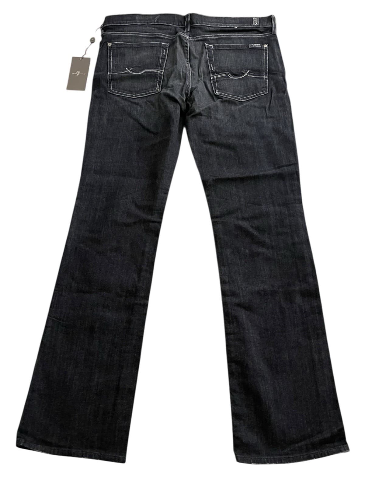 7 Seven For All Mankind Seven Bootcut Button Fly Dark Blue Denim Jeans NWT 32 - Thumbnail 5