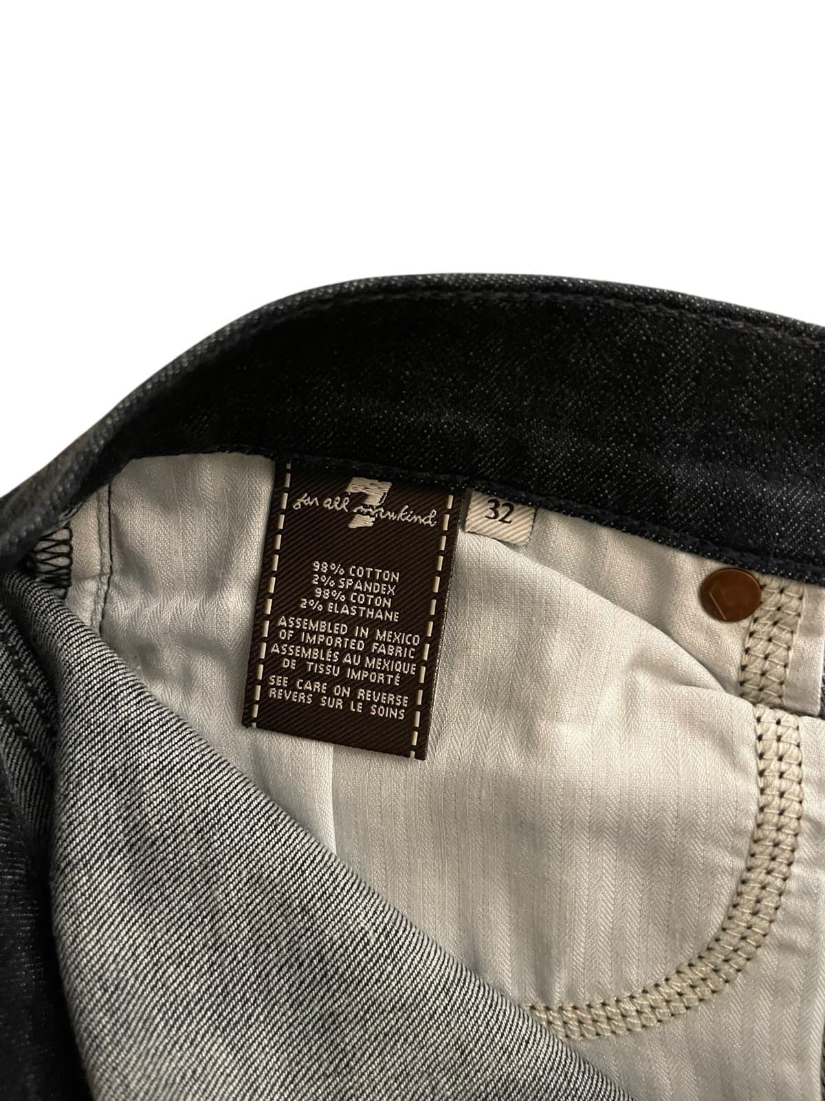7 Seven For All Mankind Seven Bootcut Button Fly Dark Blue Denim Jeans NWT 32 - Thumbnail 9