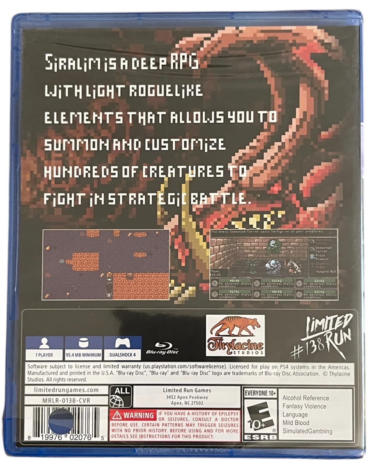 Siralim ( PS4 ) Sony PlayStation 4 Limited Run Games. New & Sealed - Thumbnail 2