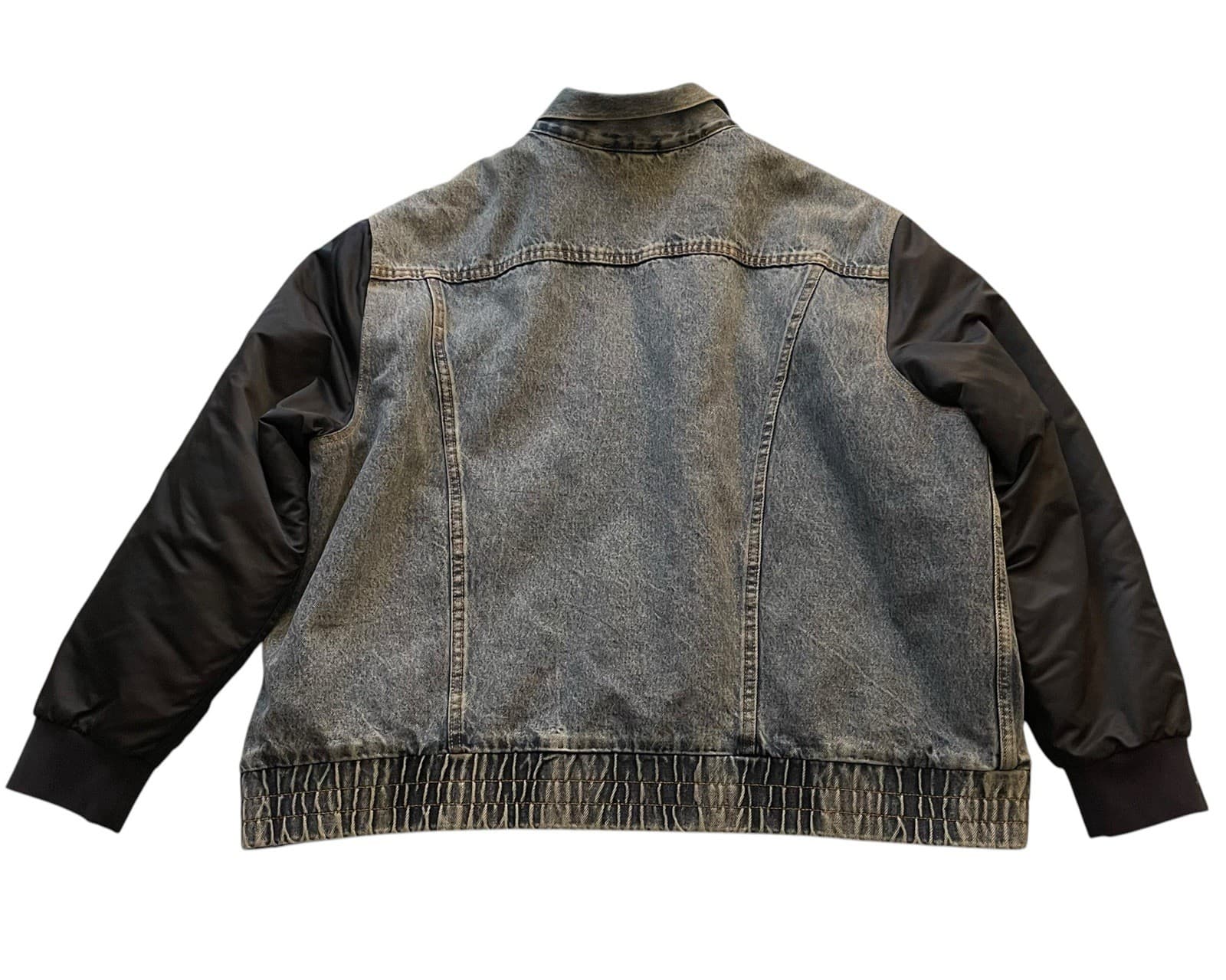 Levis Big E Denim Bomber Jean Jacket Sherpa Zip Up Trucker Mens XXL - Thumbnail 10