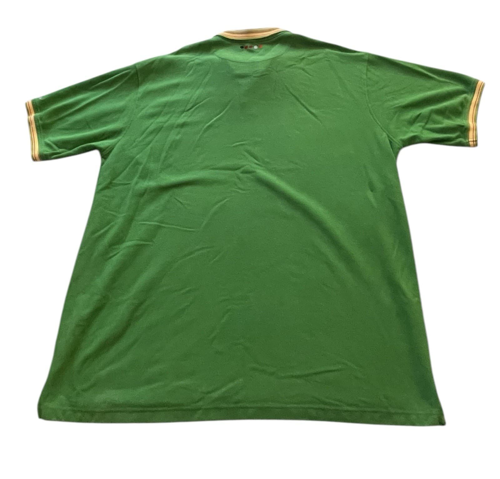 Y2K Coogi Green Polo Shirt With Stripped Collar Streetwear Short Sleeve 3XL Rare - Thumbnail 6