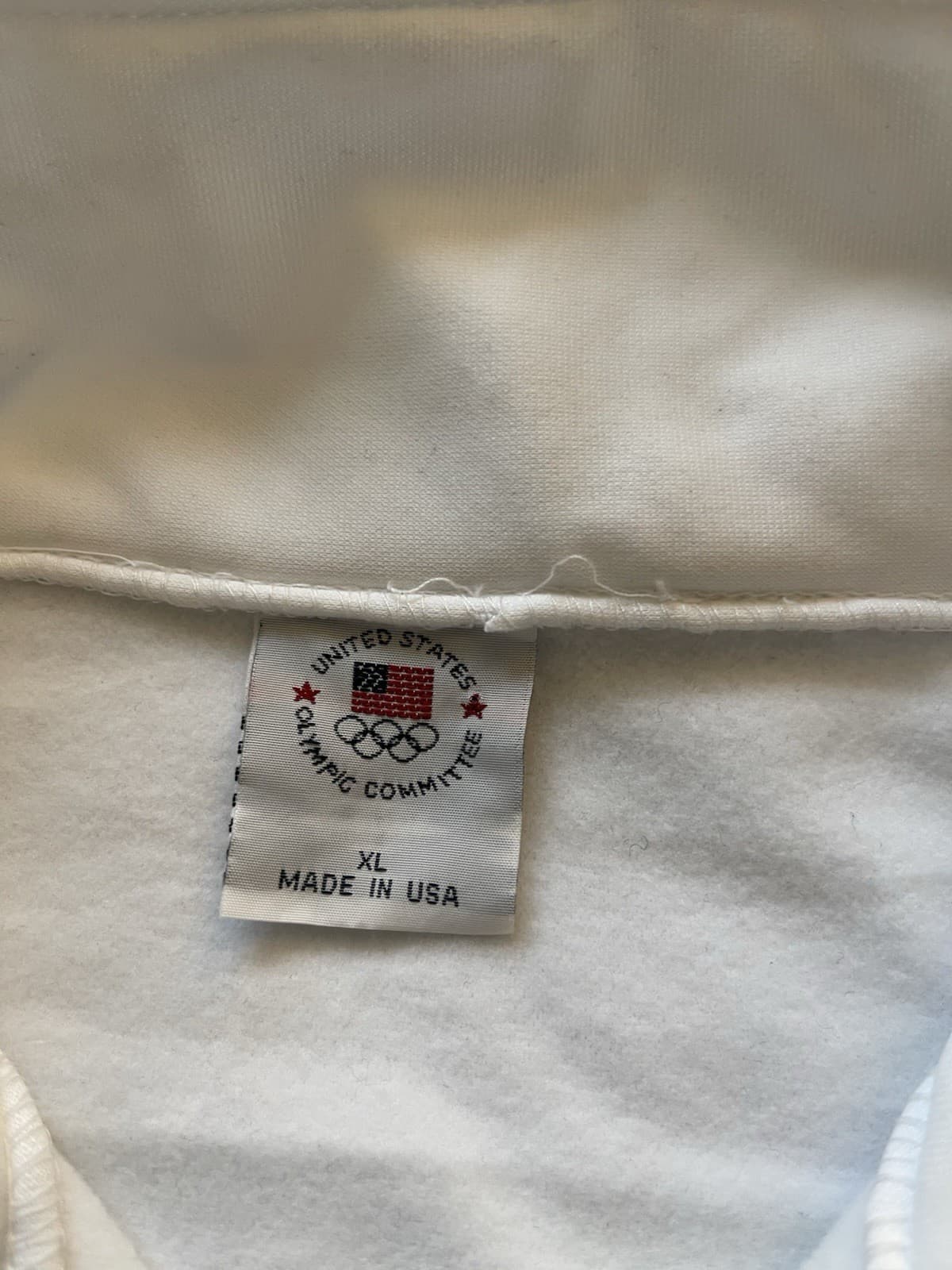 Team USA Track Jacket Extra Large XL Olympic Committee White Full Zip Vintage M4 - Thumbnail 4