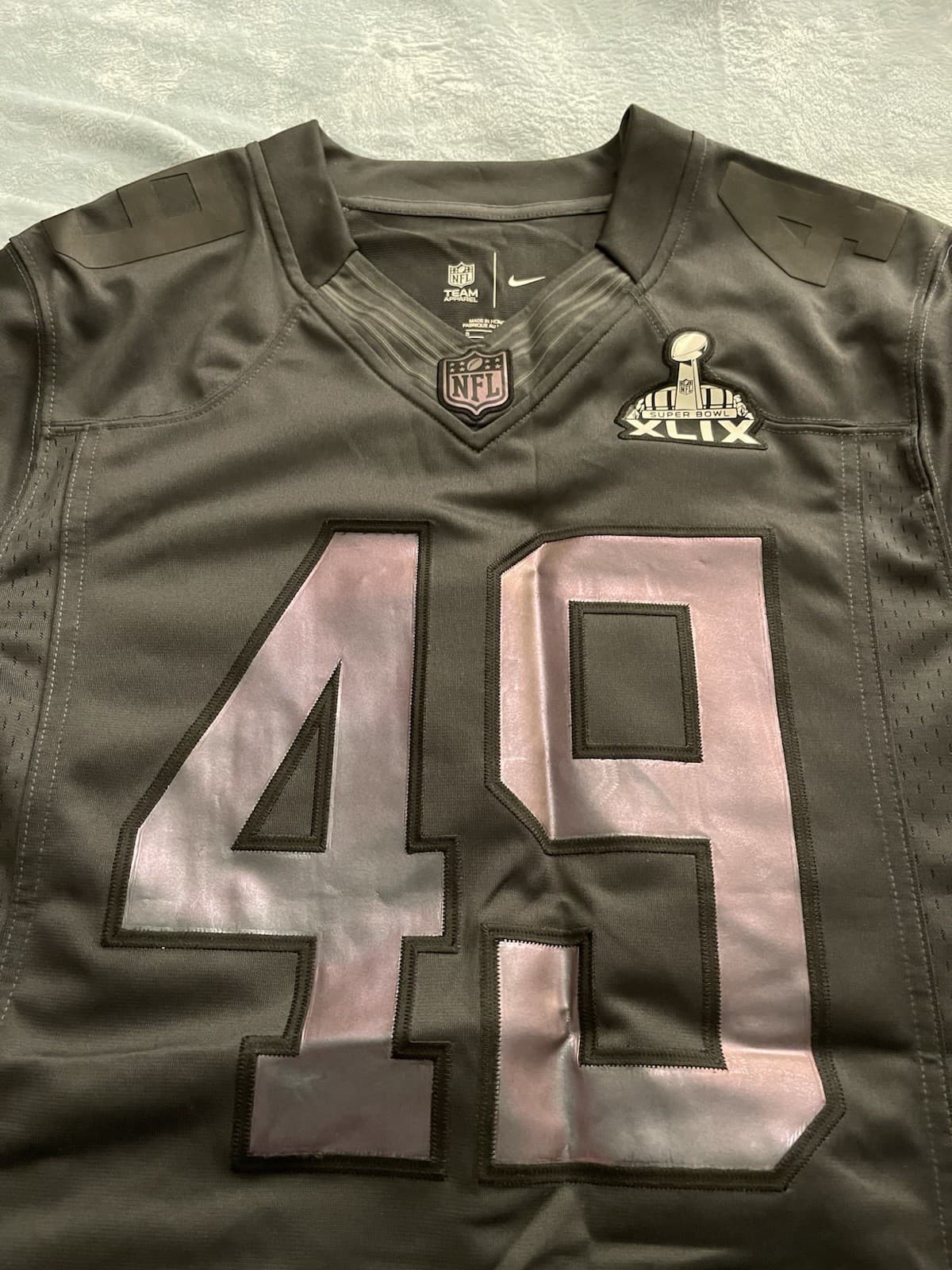 Nike NFL Superbowl XLIX 49 Limited Edition Dark Grey Commemorative Jersey Small - Thumbnail 3