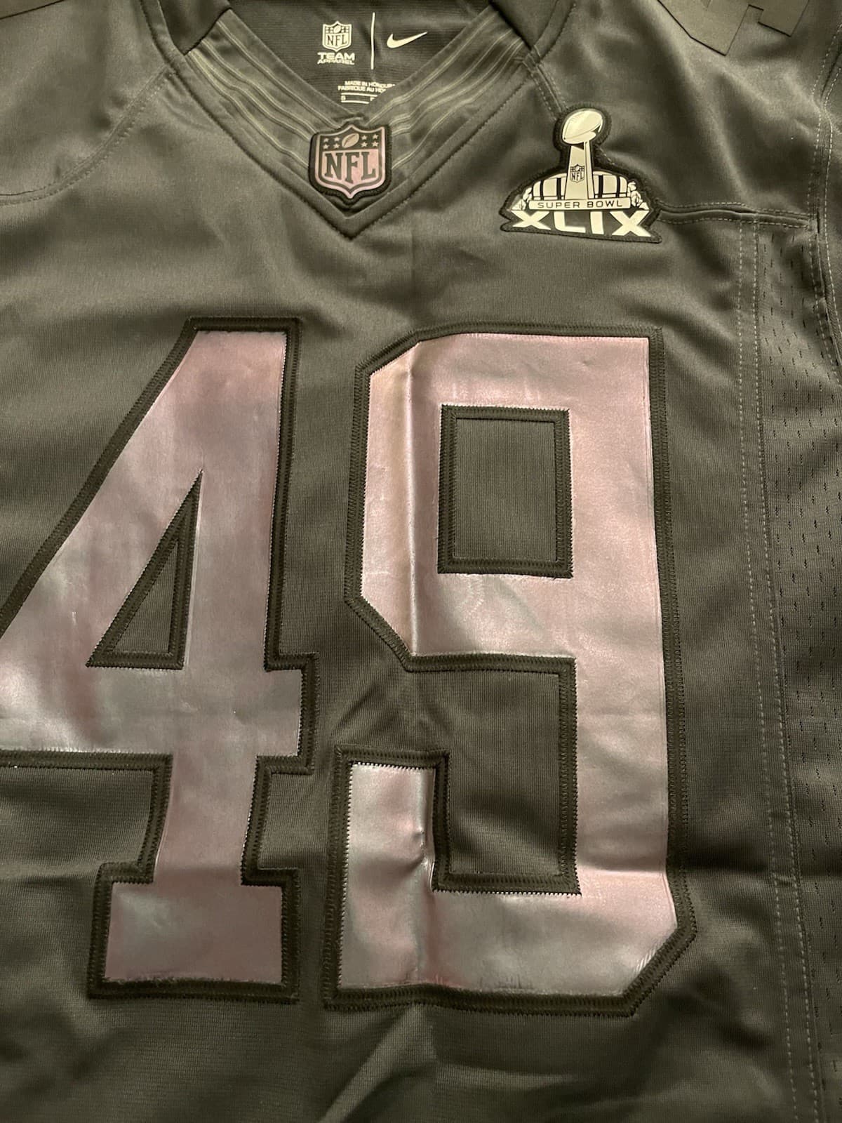 Nike NFL Superbowl XLIX 49 Limited Edition Dark Grey Commemorative Jersey Small - Thumbnail 8