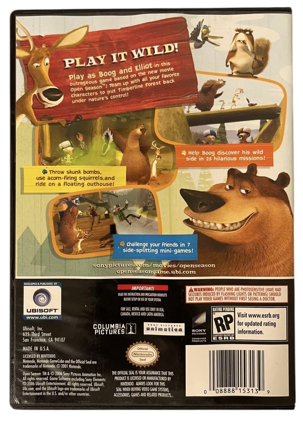 Open Season 2006 Nintendo Gamecube Game - No Manual - Thumbnail 4