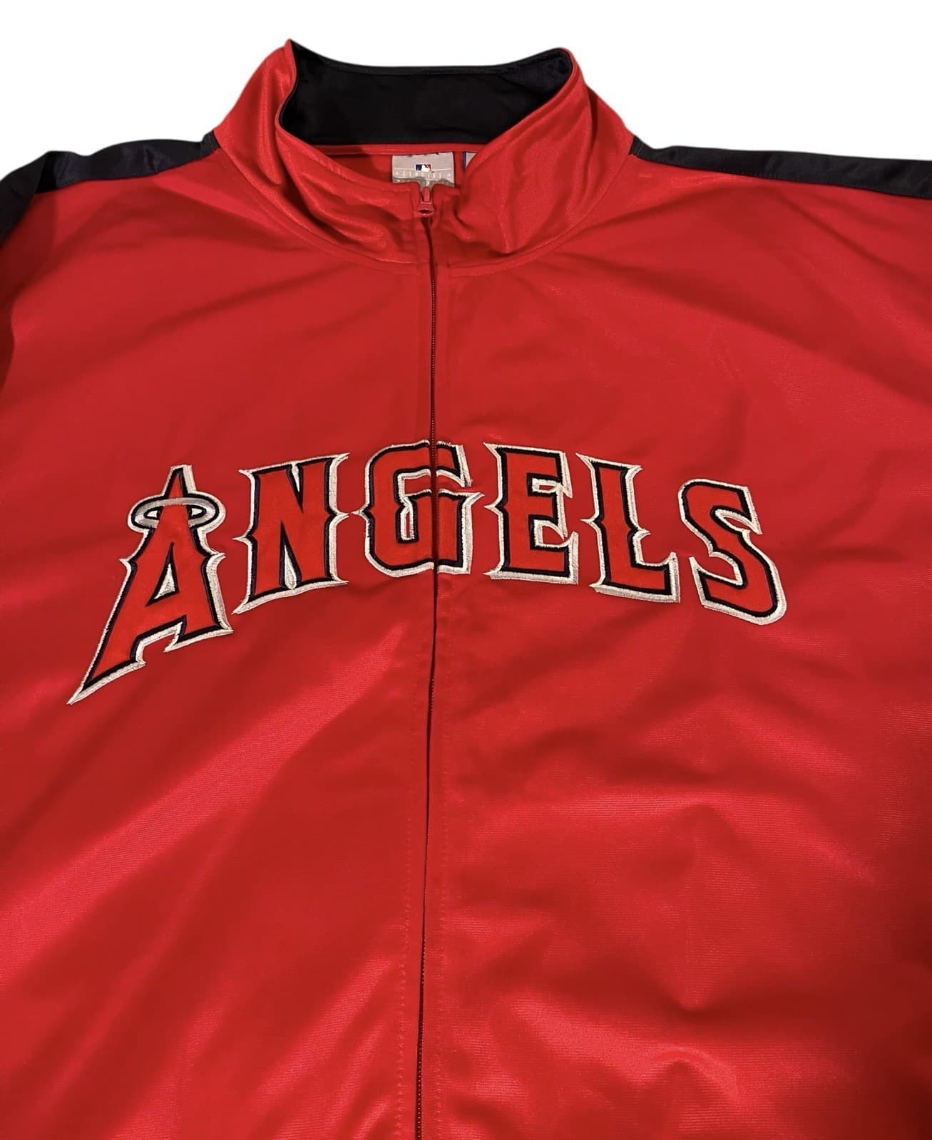 MLB Genuine Merchandise Men's Red Los Angeles Angels Red Logo Jacket Size 6XL - Thumbnail 2