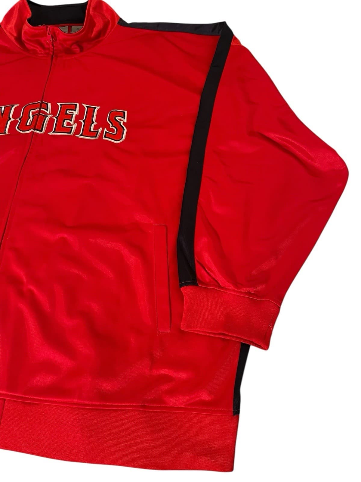 MLB Genuine Merchandise Men's Red Los Angeles Angels Red Logo Jacket Size 6XL - Thumbnail 4
