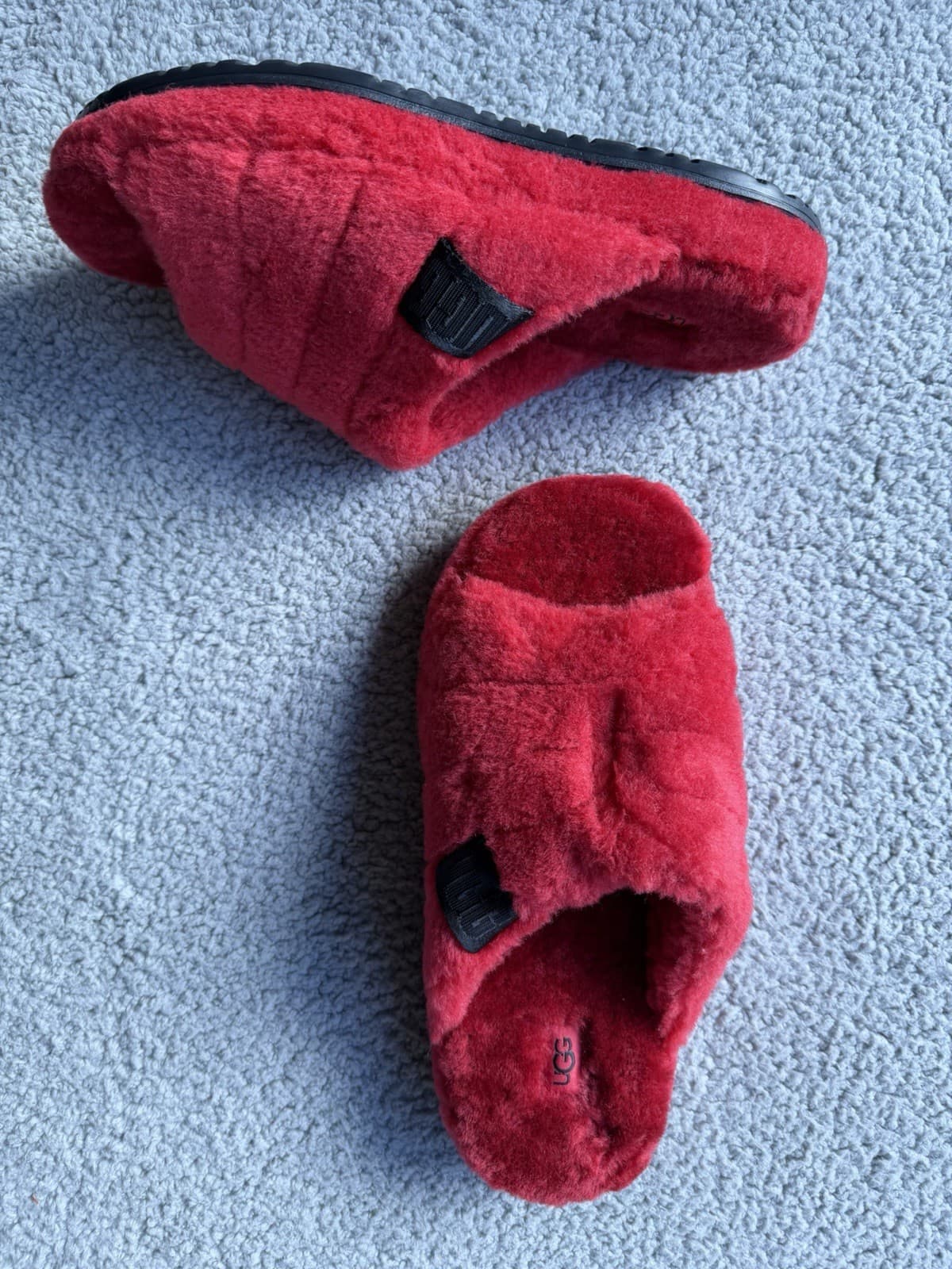 UGG Plush Womens Lamb Slipper Slide Sandals #88276- Ribbon Red - 10W US - Thumbnail 10