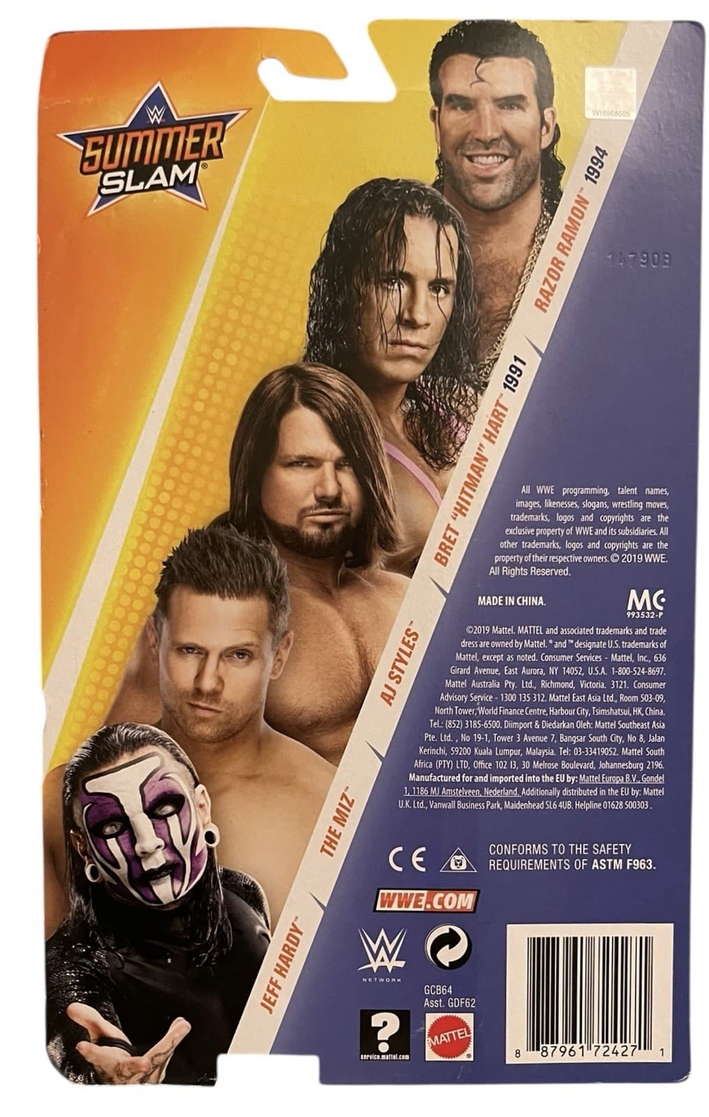 NEW AJ Styles Series #97 Summerslam Mattel Wrestling Figure WWE 2019 - Thumbnail 2